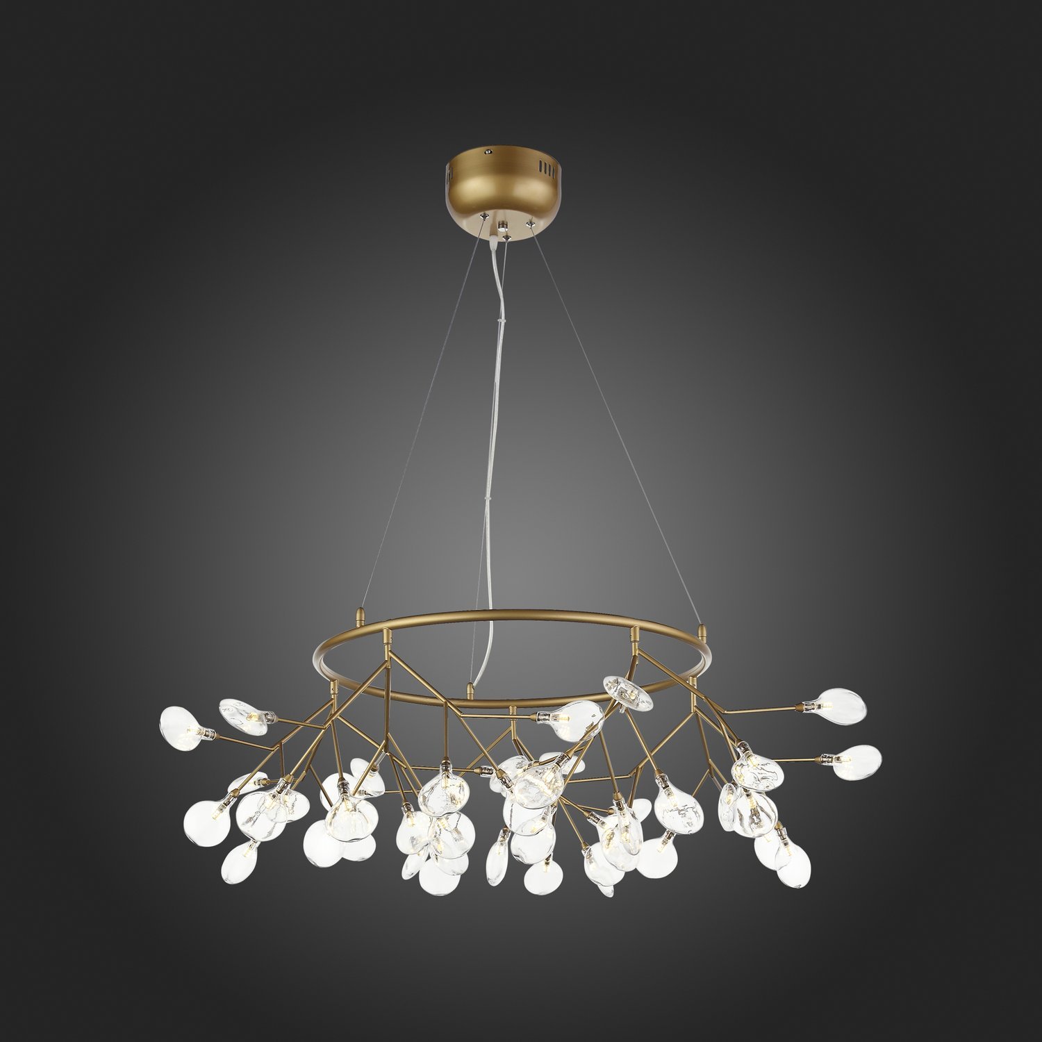 SL411.233.45 Люстра подвесная ST-Luce Золотистый/Прозрачный G4 45*1,5W RICCARDO