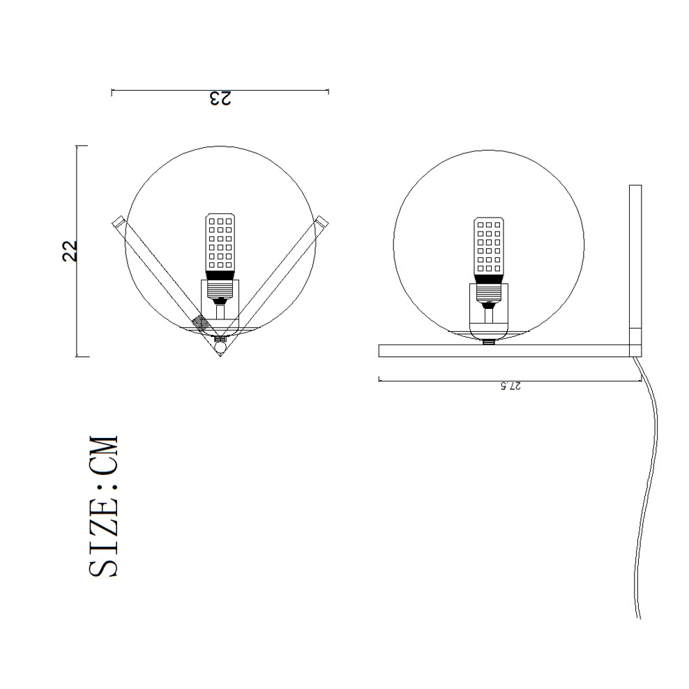 Настольная лампа STEM TAB D22,5 141031-26