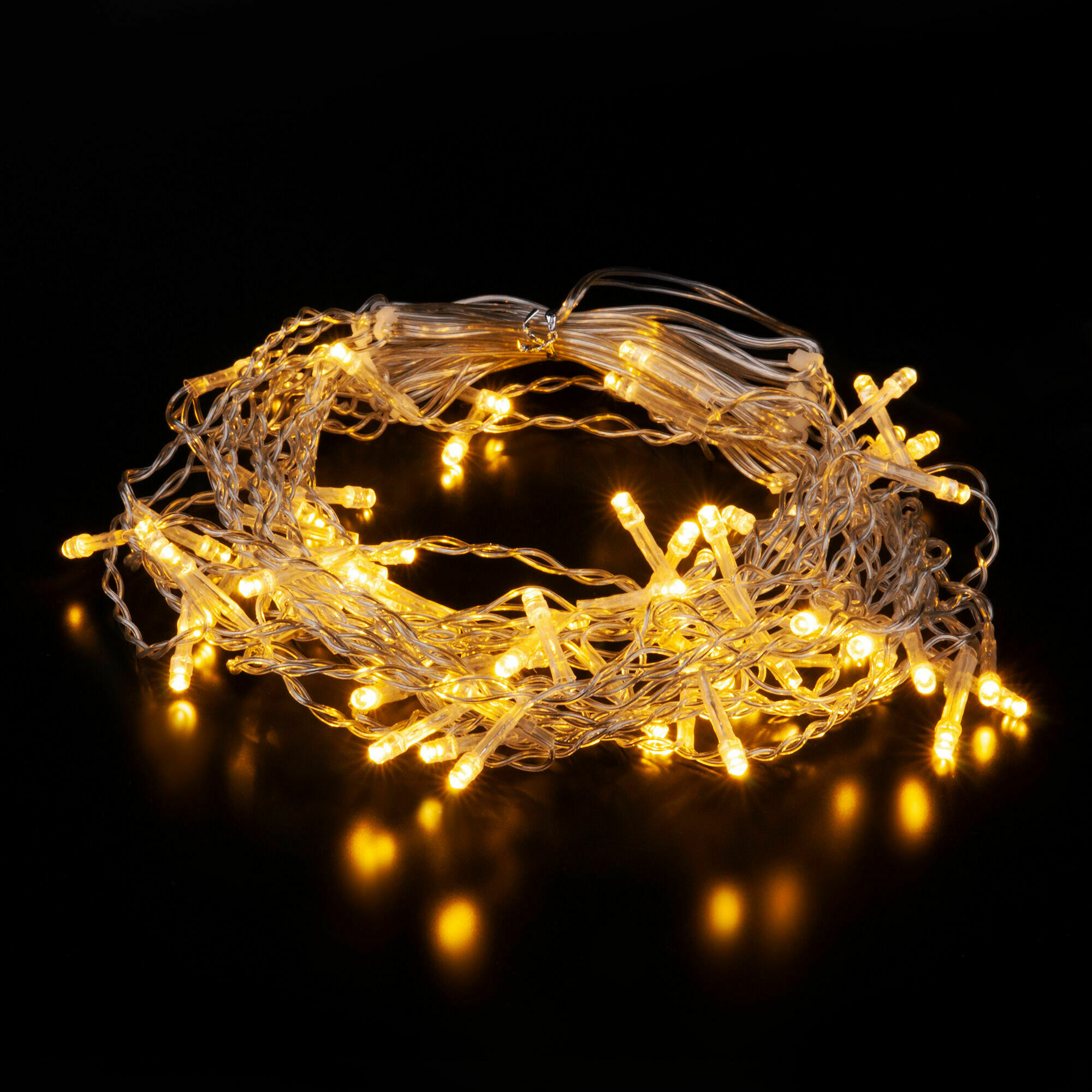 Гирлянда бытовая электрическая бахрома Eurosvet 100-001 теплый белый