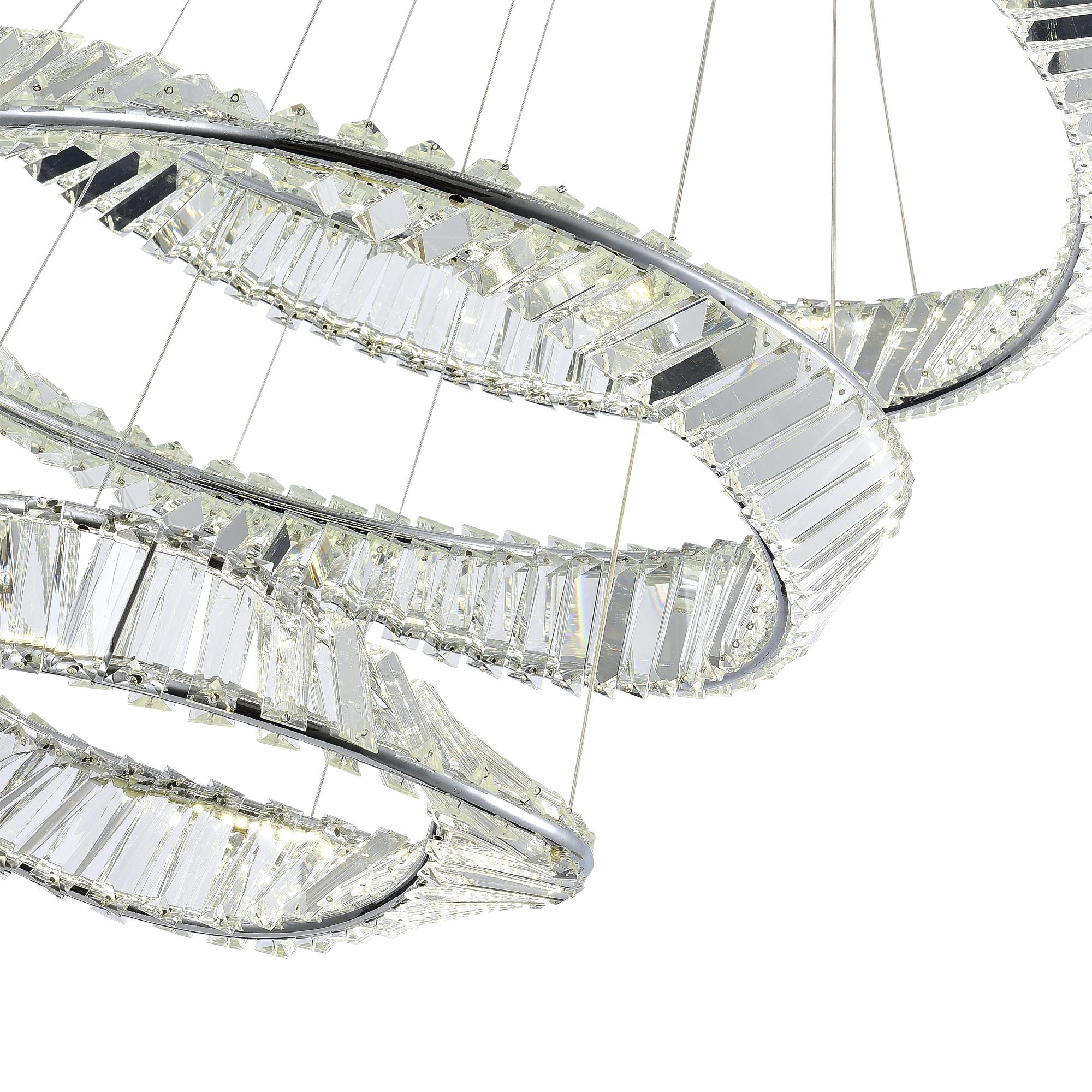 SL6204.101.03 Светильник подвесной ST-Luce Хром/Прозрачный LED 1*97W 4000K РИТОРТО