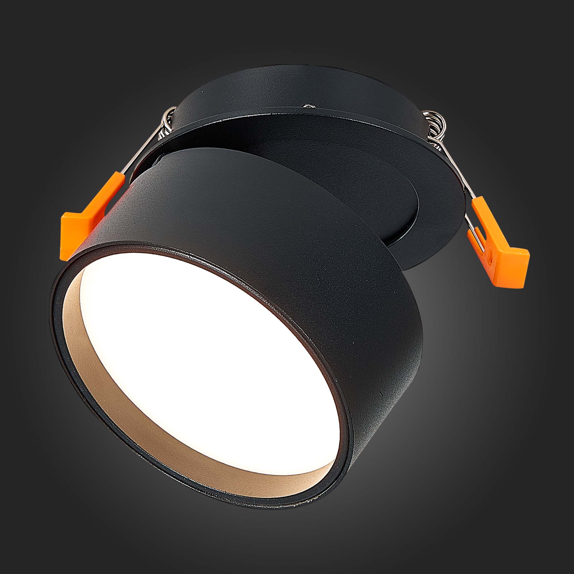 ST651.438.09 Встраиваемый поворотный светильник Черный LED 1*9W 3000K 720Lm Ra&gt;90 120° IP20 D85xH68 Встраиваемые светильники