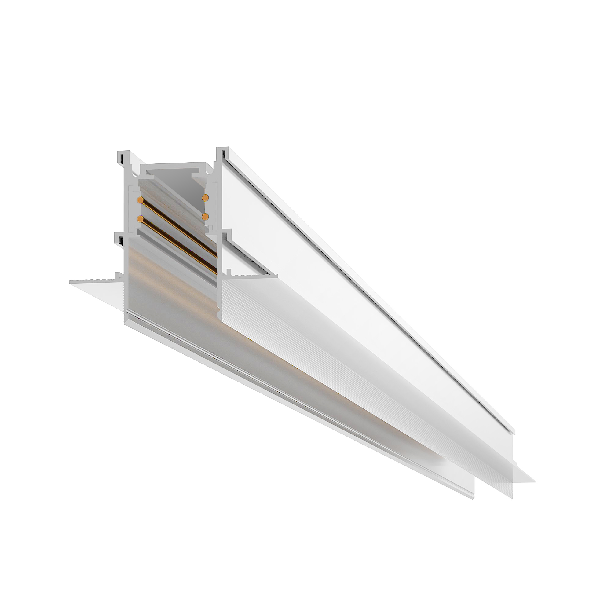 ST004.519.00 Шинопровод магнитный встраиваемый под ГКЛ 10мм ST-Luce Белый Длина 1 000мм SKYLINE 48