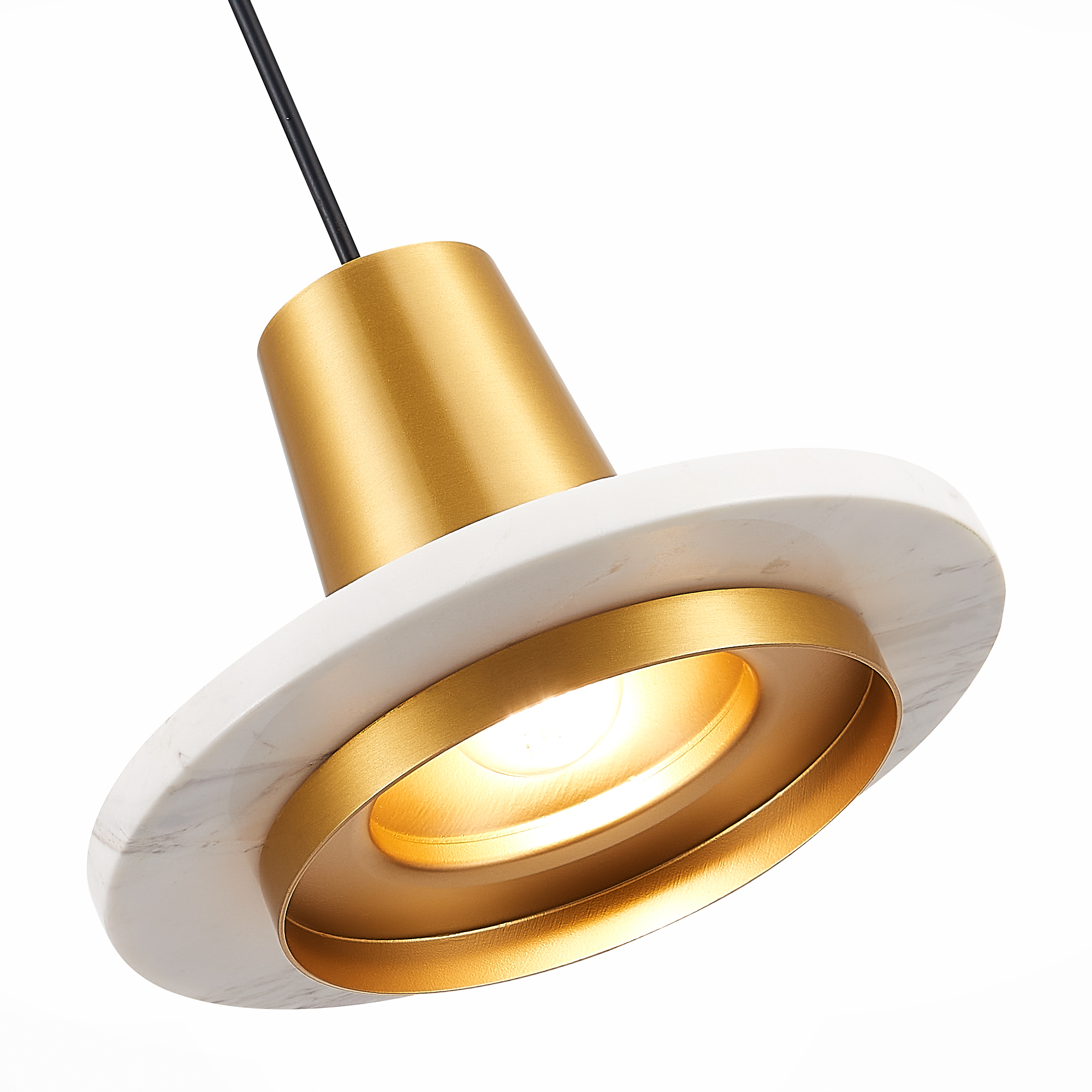 SL1212.203.01 Подвес ST-Luce Латунь/Латунь, Белый LED 1*12W 3000K ОЛЬТАРНО