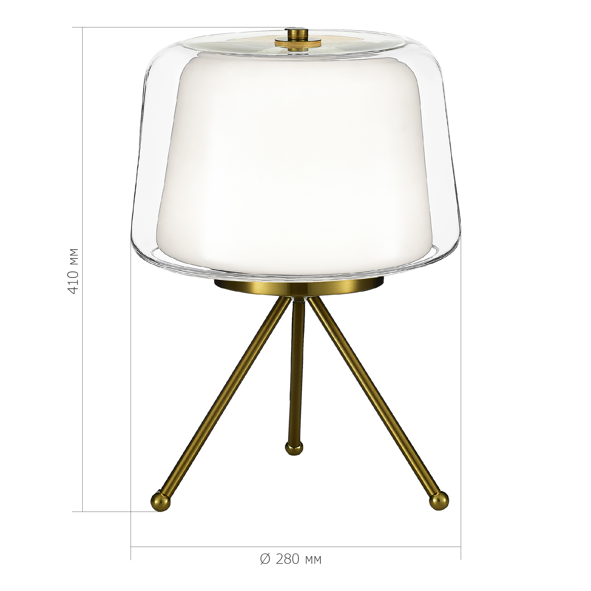 SL6127.304.01 Прикроватная лампа ST-Luce Латунь/Белый, Прозрачный LED 1*16W 3000K PANDORA