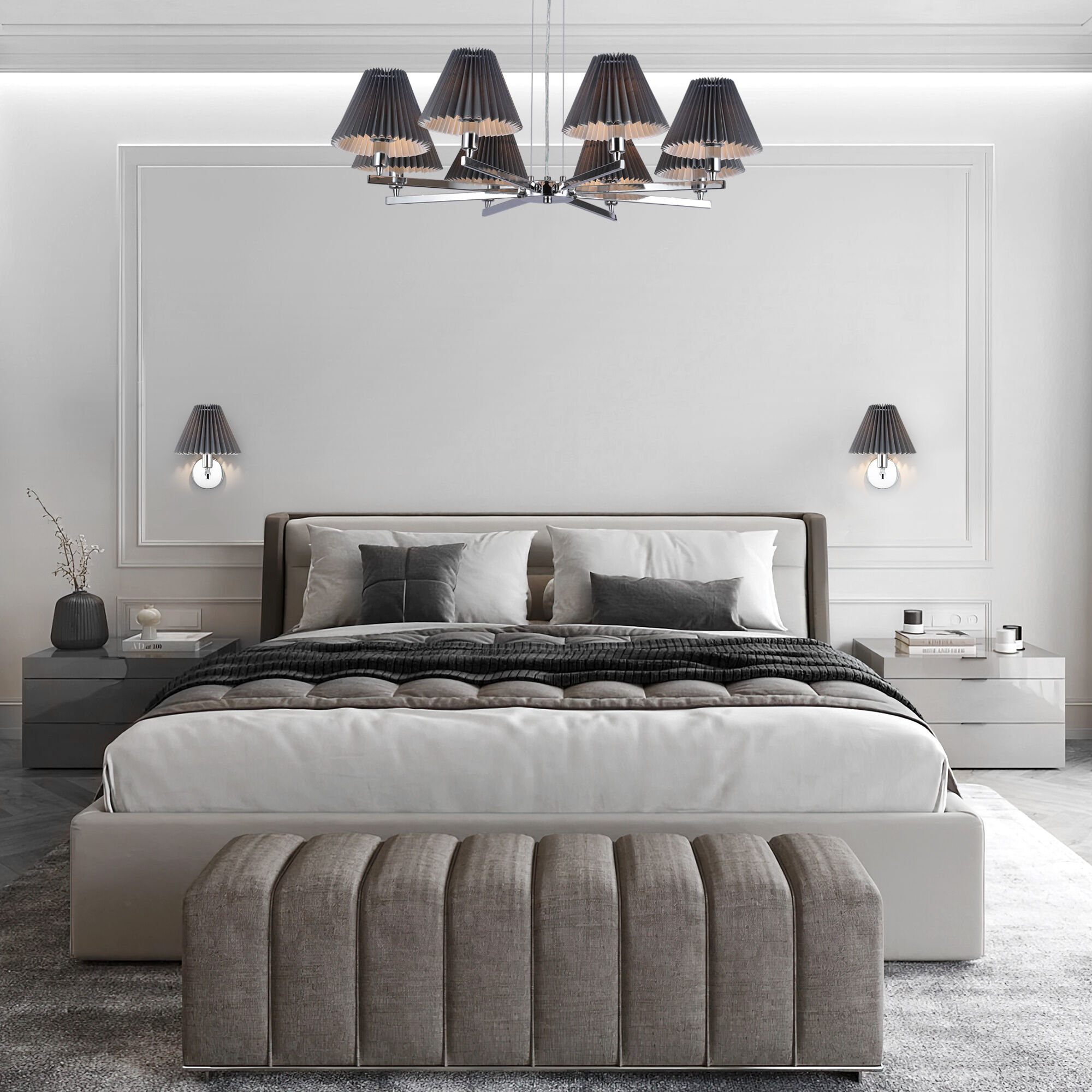 Подвесной светильник Eurosvet 60136/8 хром/графит