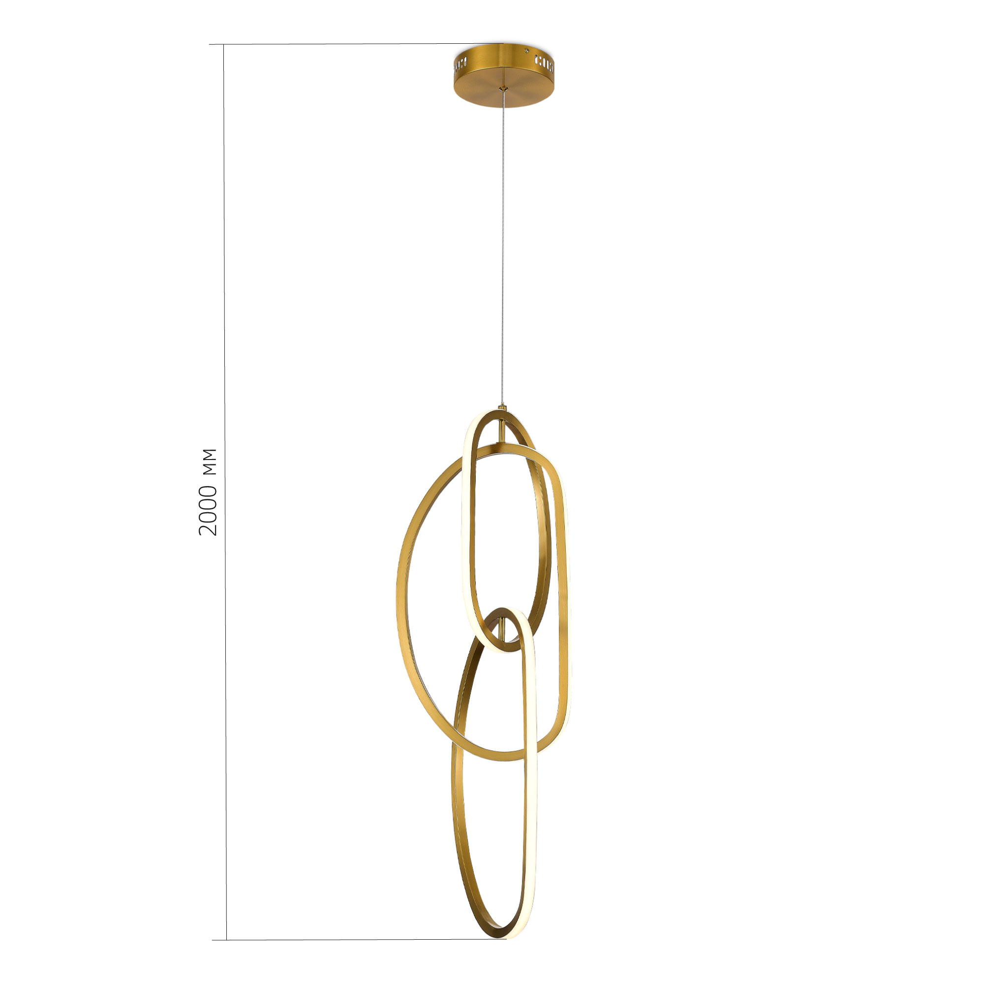 SL6505.213.42 Подвес ST-Luce Золотистый/Золотистый LED 1*42W 4000K ABRA