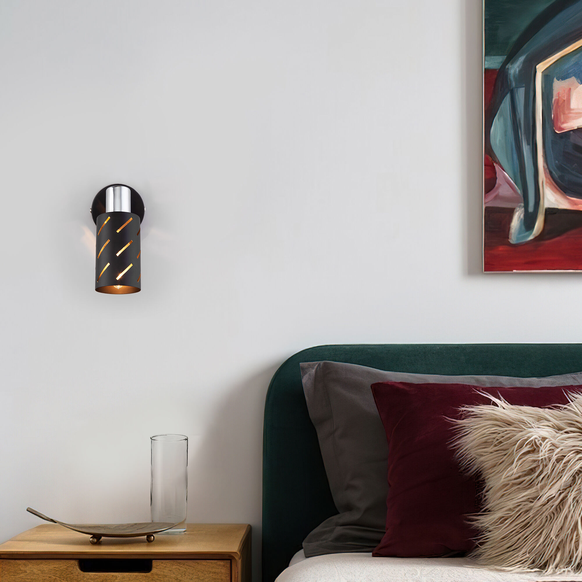 Настенный светильник Eurosvet 20090/1 черный/хром