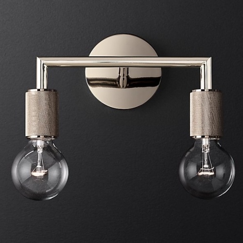 Бра Rh Utilitaire Double Sconce Silver от Imperiumloft 123265-22