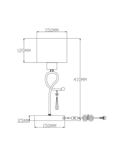 Настольная лампа Moderli V2561-1T Chilly 1*E27*60W