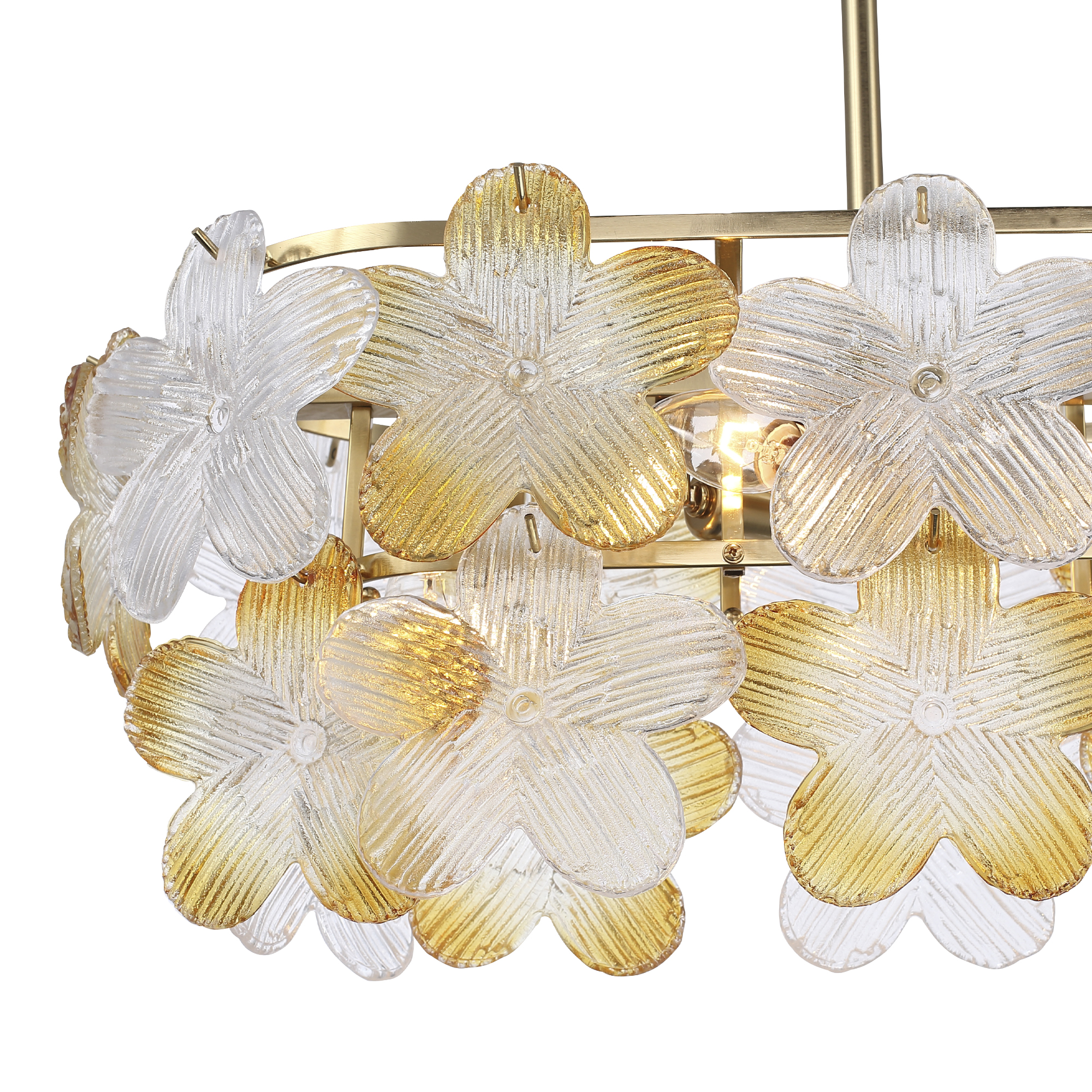 SL6240.203.08 Светильник подвесной ST-Luce золотистый/Прозрачный, янтарный E14 8*60W TENDER