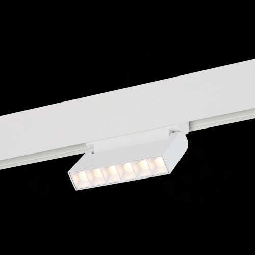 ST364.536.06 Магнитный трековый светильник белый LED 1*6W 3000K 532Lm Ra&gt;80 36° IP20 L120xW22xH108 4 SKYLINE 48