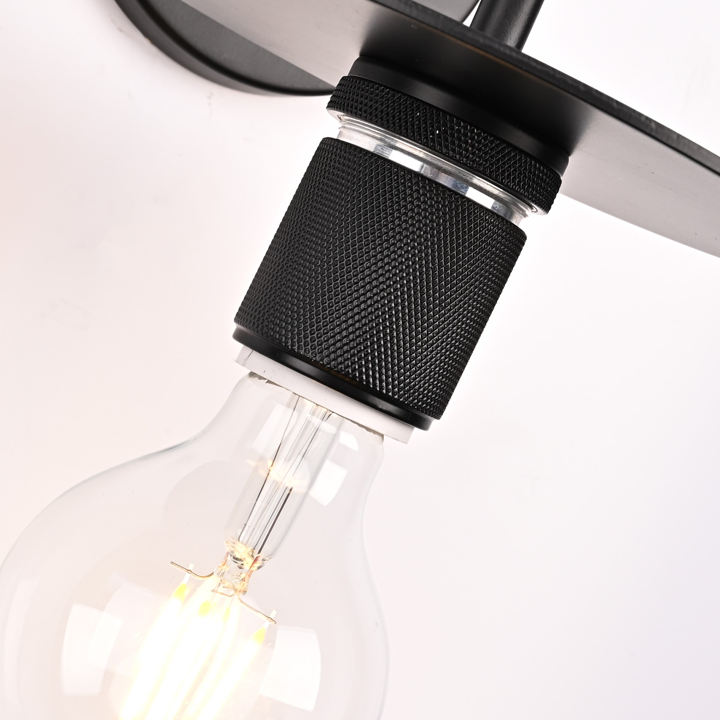 Бра RH Utilitaire Knurled Disk Shade Sconce Black 123281-22