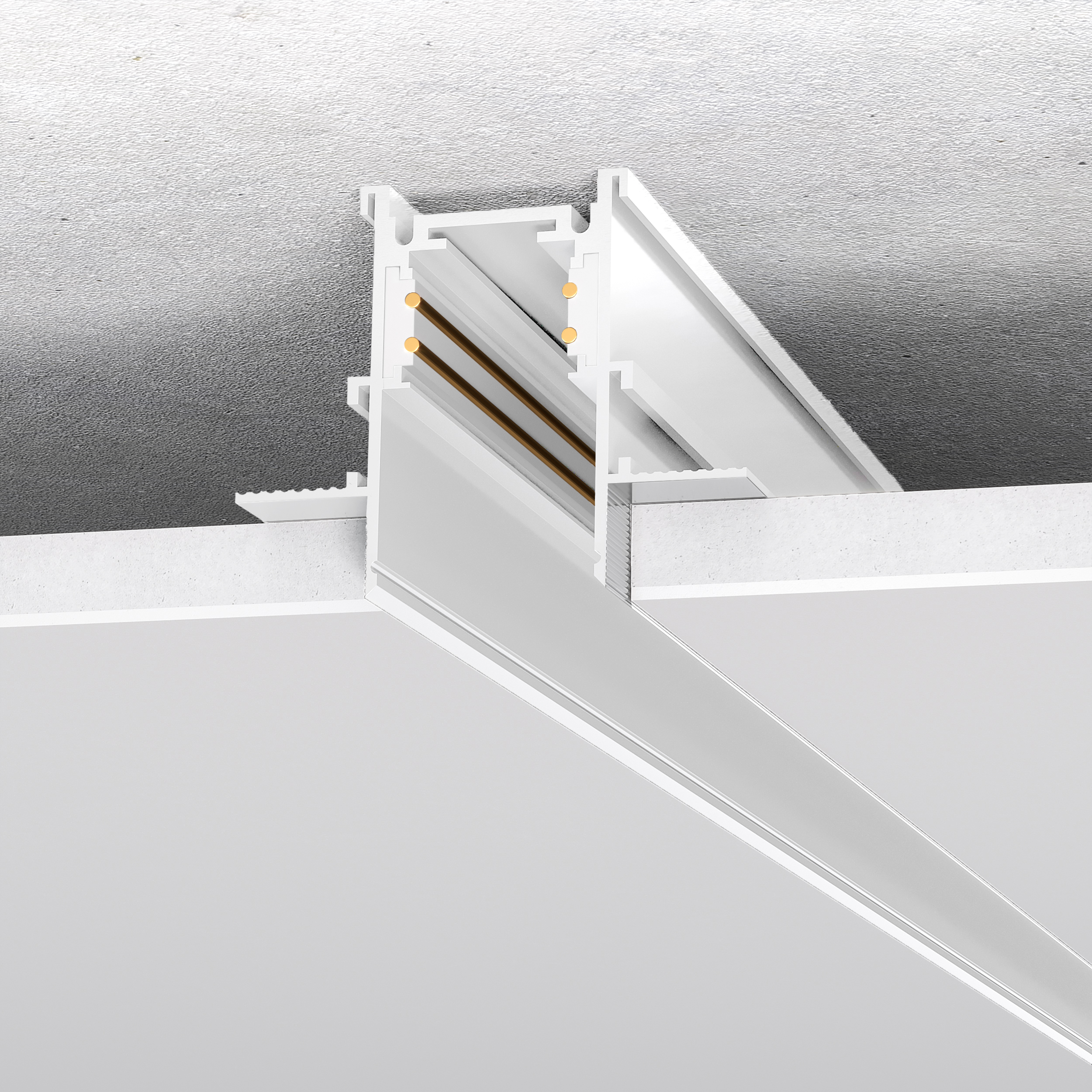 ST004.519.00 Шинопровод магнитный встраиваемый под ГКЛ 10мм ST-Luce Белый Длина 1 000мм SKYLINE 48