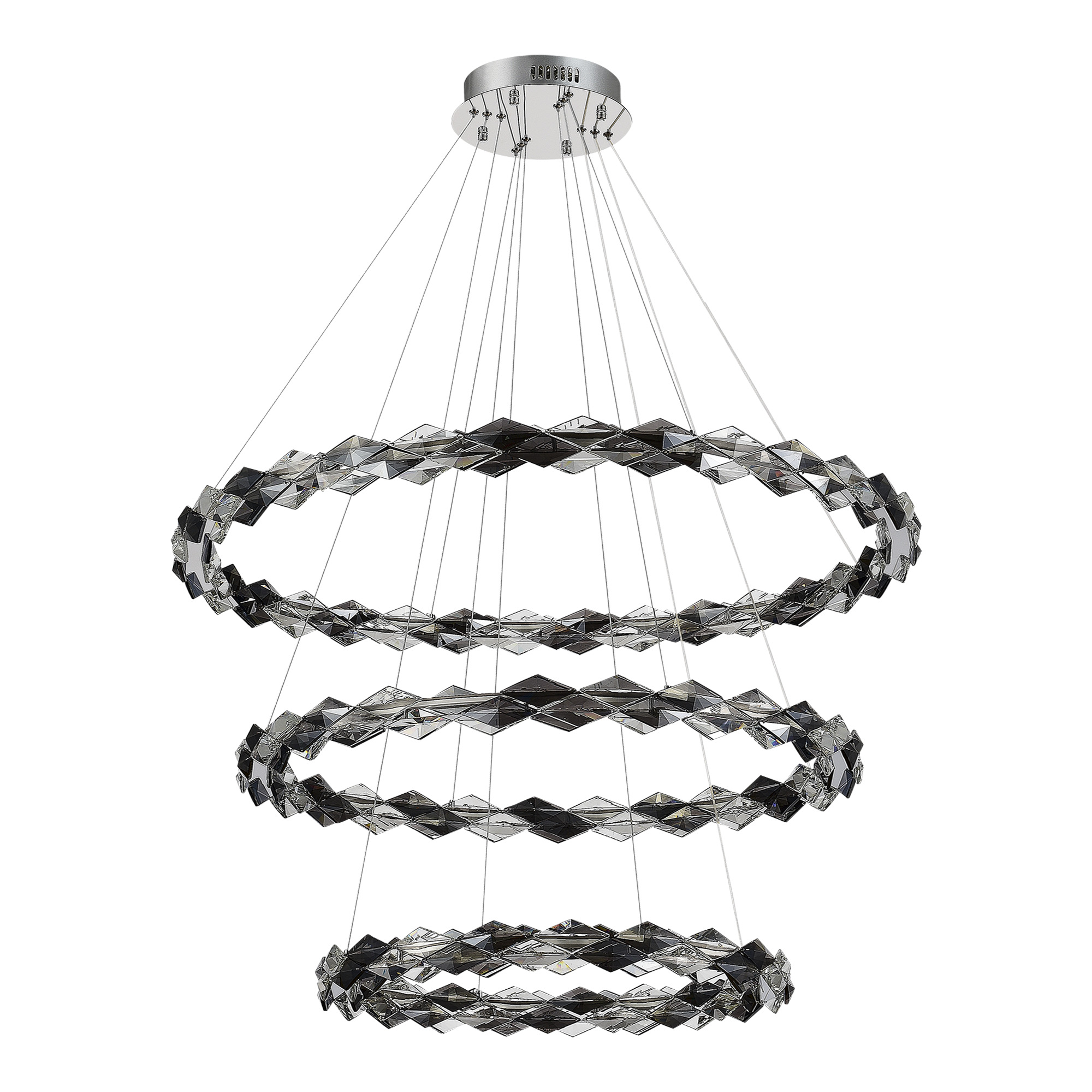 SL6009.103.03 Люстра подвесная ST-Luce Хром/Прозрачно-Дымчатый LED 1*75W 3000K DIAMANTA