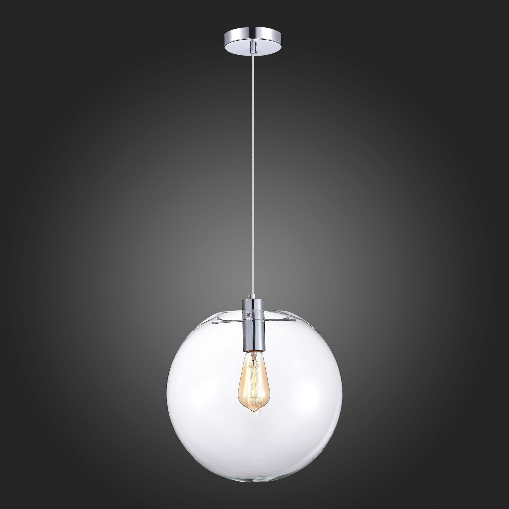 SL1056.133.01 Подвес ST-Luce Хром/Прозрачный E27 1*60W NOOR