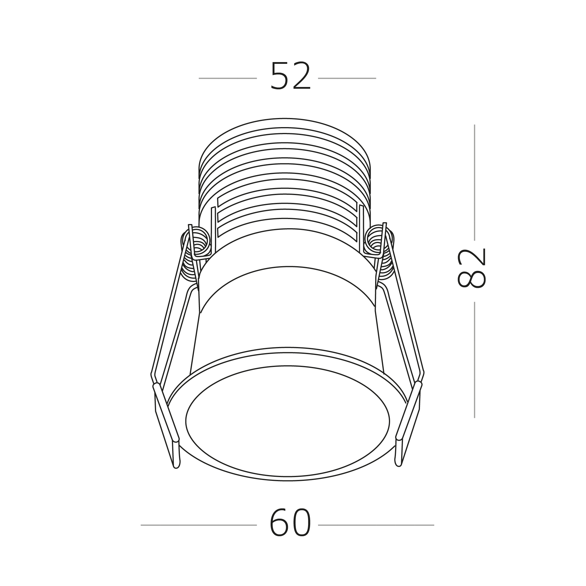ST754.448.07 Св-к встр. Черный LED 1*7W 4000K 560Lm Ra80 60° IP20 D60xH79 100-240V Встраиваемые светильники