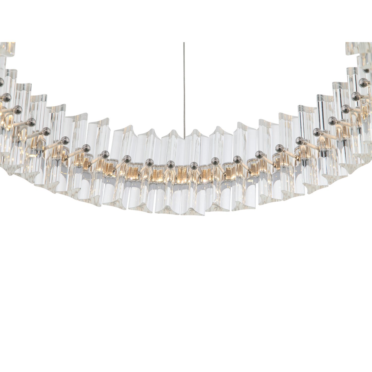 SL383.103.01 Светильник подвесной ST-Luce Хром/Хром, Прозрачный LED 1*34W 3000K КЕРИО