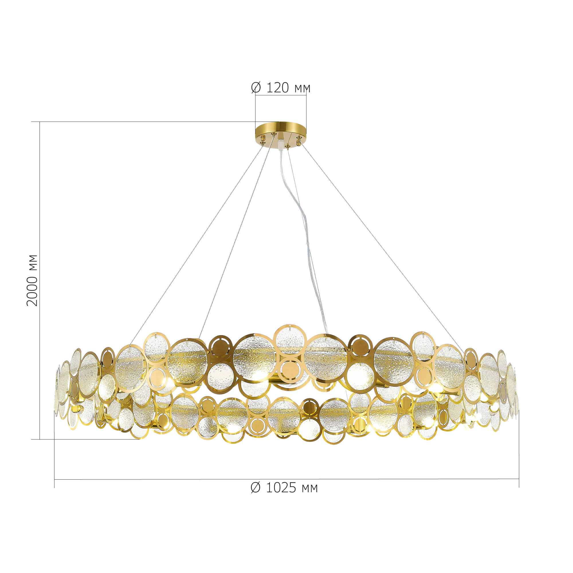 SL6133.303.16 Светильник подвесной ST-Luce Латунь/Прозрачный G9 16*5W 4000K SWATCH