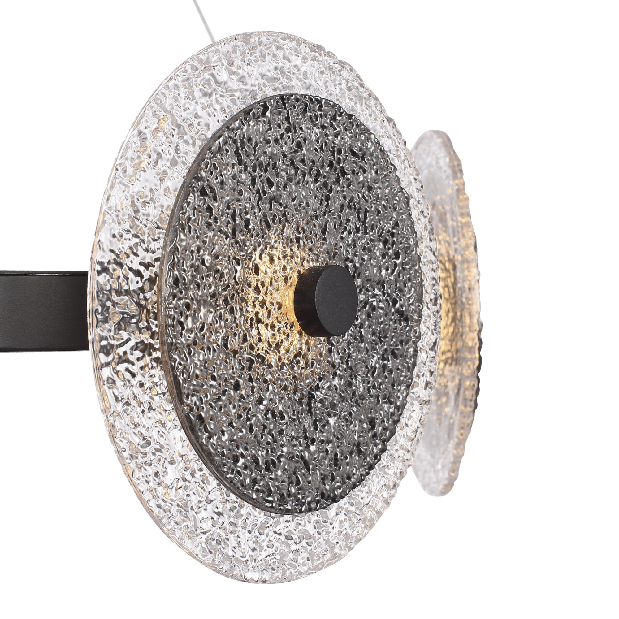 SL6142.443.01 Светильник подвесной ST-Luce черный/дымчатый LED 1*44W 4000K ALUMNO