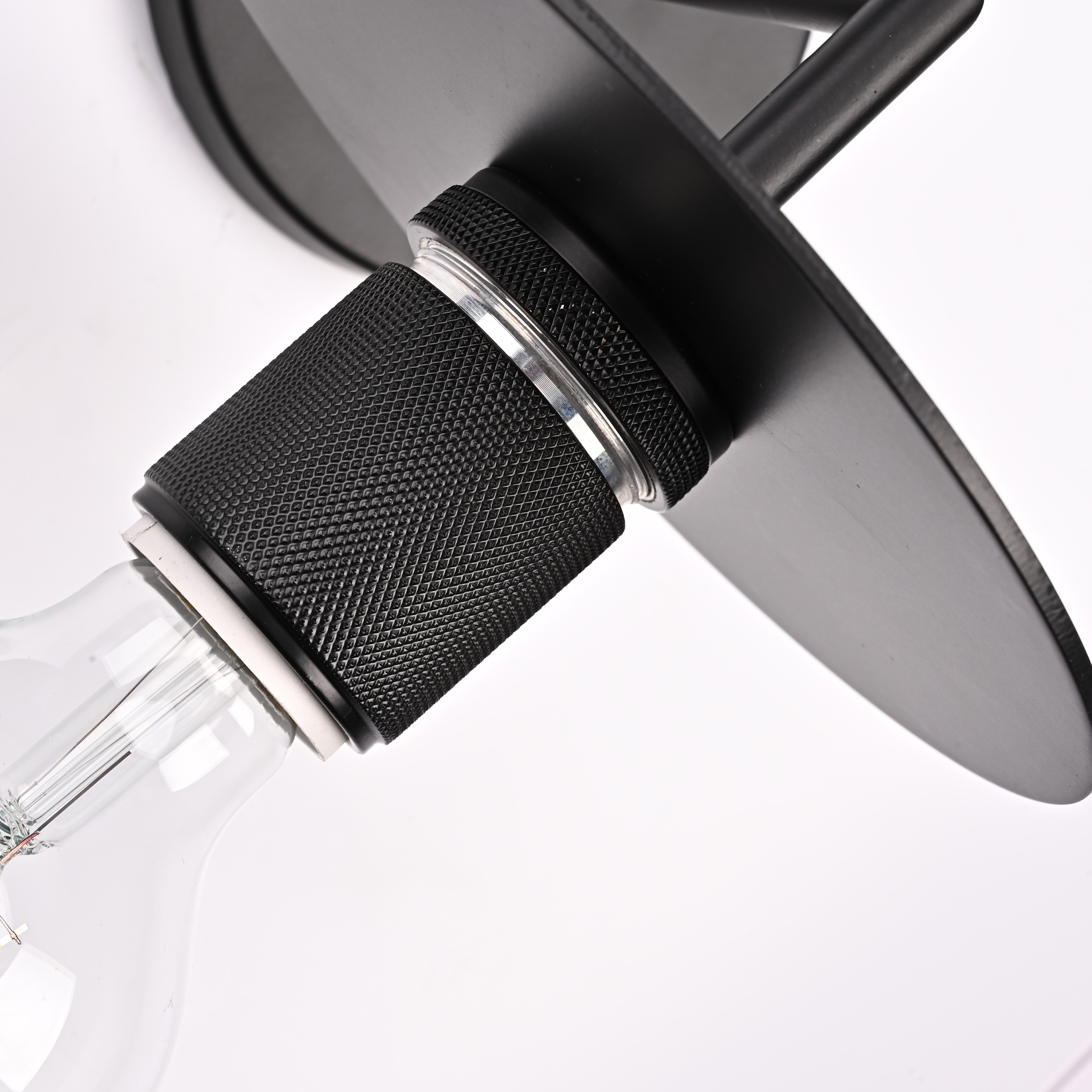 Бра RH Utilitaire Knurled Disk Shade Sconce Black 123281-22