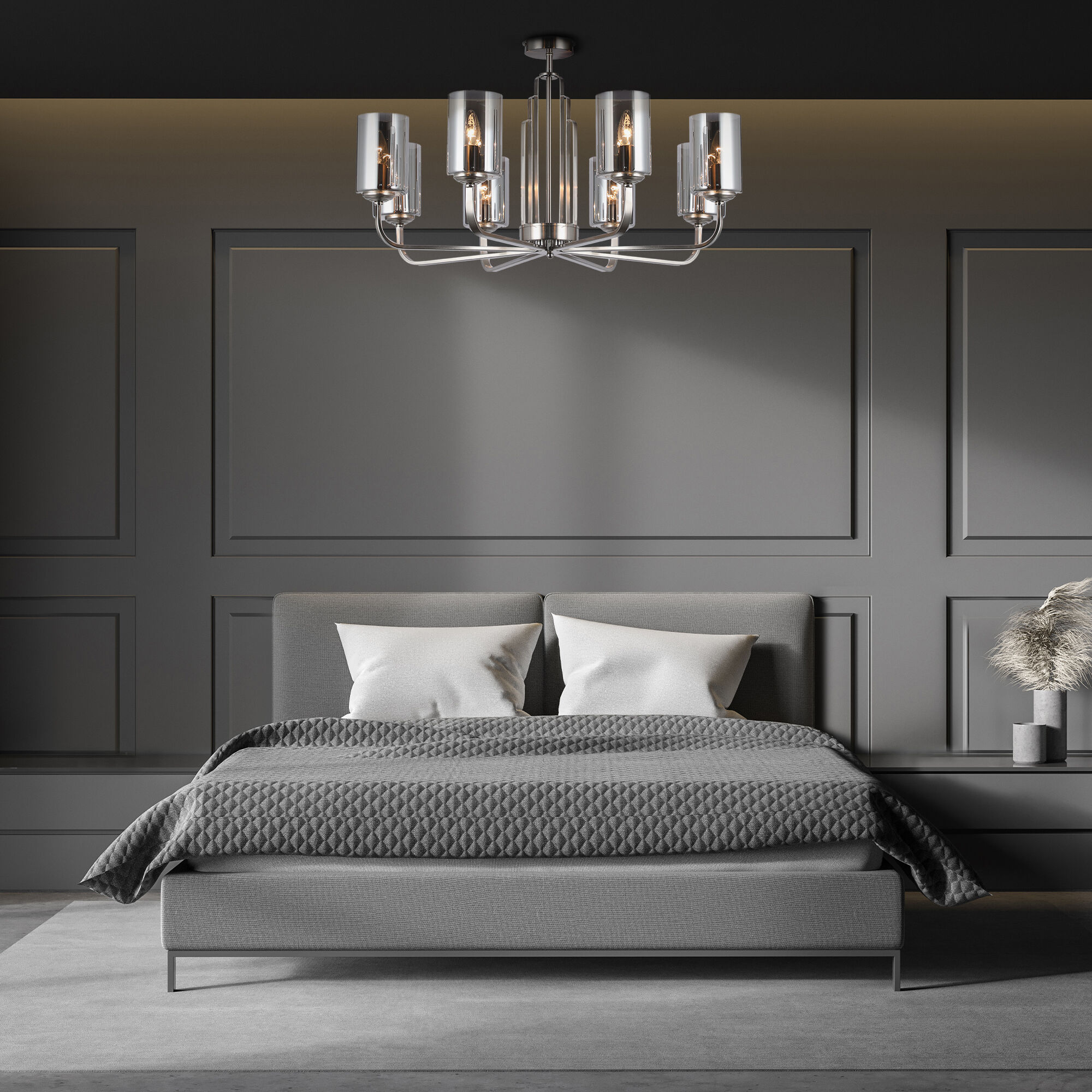 Потолочный светильник Eurosvet 60138/8 сатин-никель