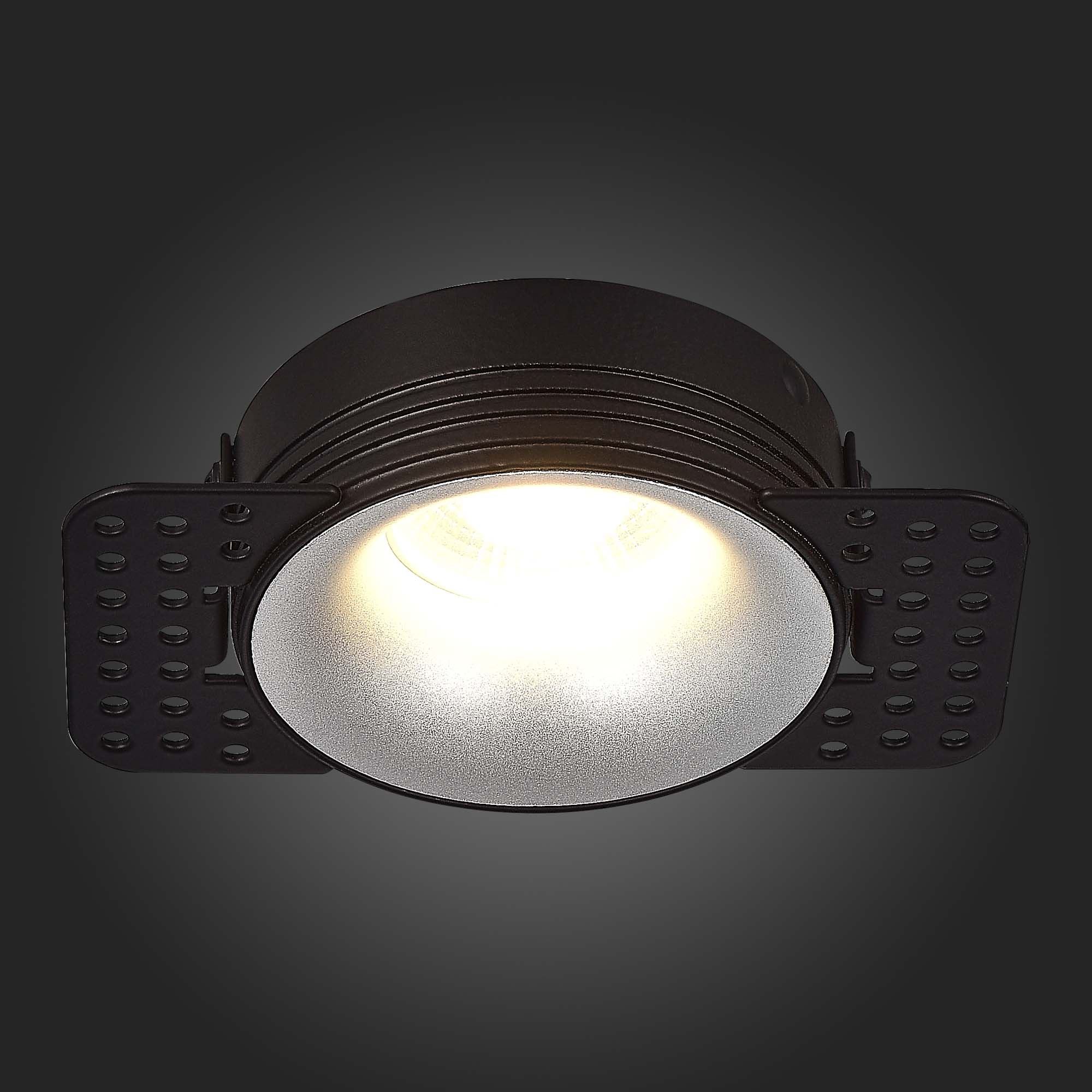 ST218.418.01 Св-к встр. Черный GU10 1*50W  IP20 D78xH30 165-265V Без ламп Встраиваемые светильники