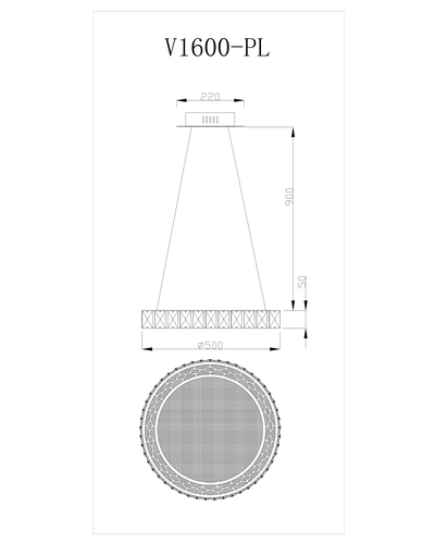 Светодиодная подвесная люстра Moderli V1600-PL Ice LED*107W