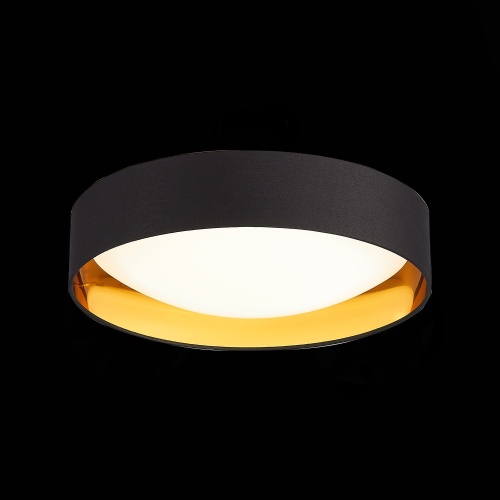 SLE201102-01 Светильник потолочный Черный, Золотистый/Белый LED 1*24W 4000K ORBIO