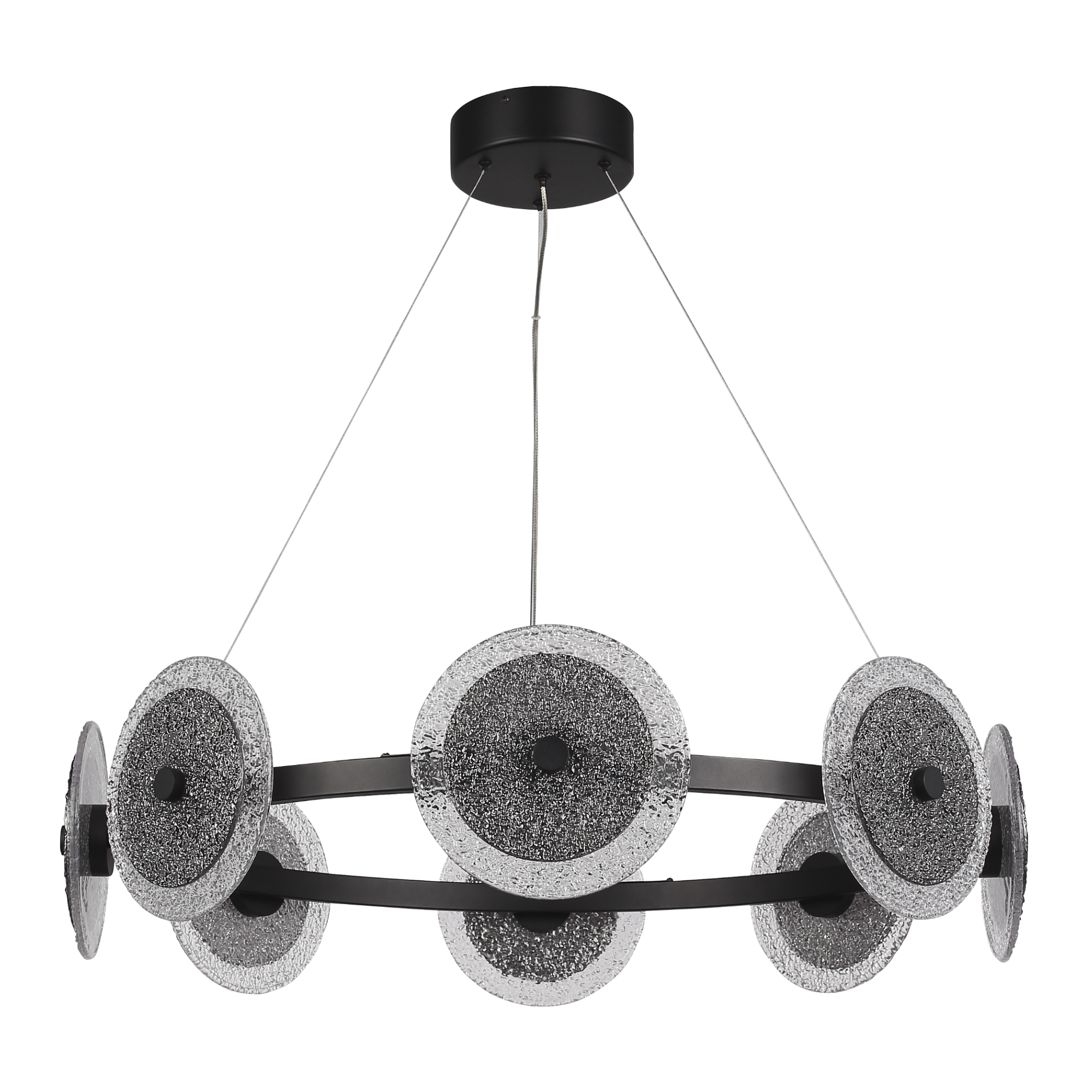 SL6142.443.01 Светильник подвесной ST-Luce черный/дымчатый LED 1*44W 4000K ALUMNO