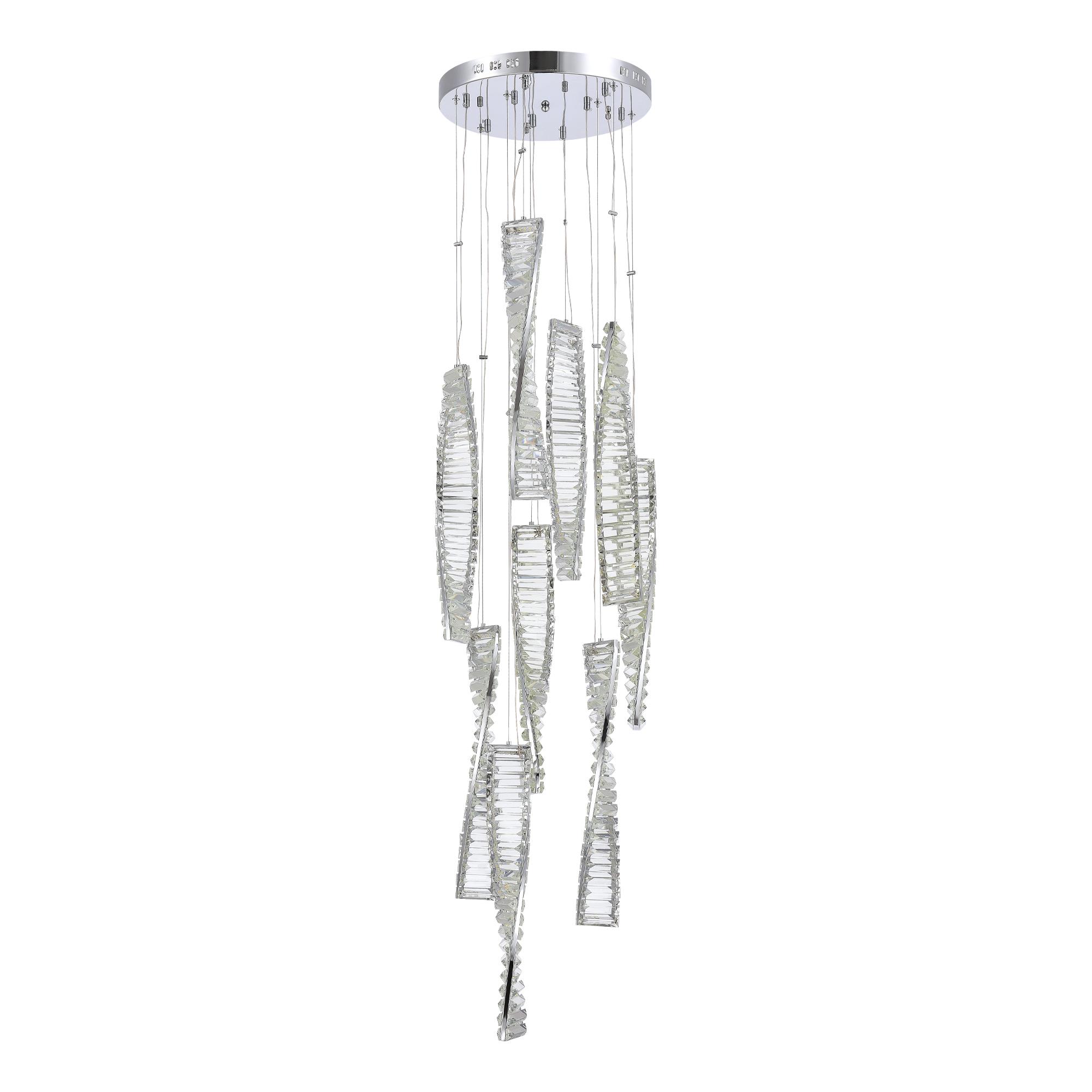 SL6205.103.09 Светильник подвесной ST-Luce Хром/Прозрачный LED 1*99W 4000K ELICA