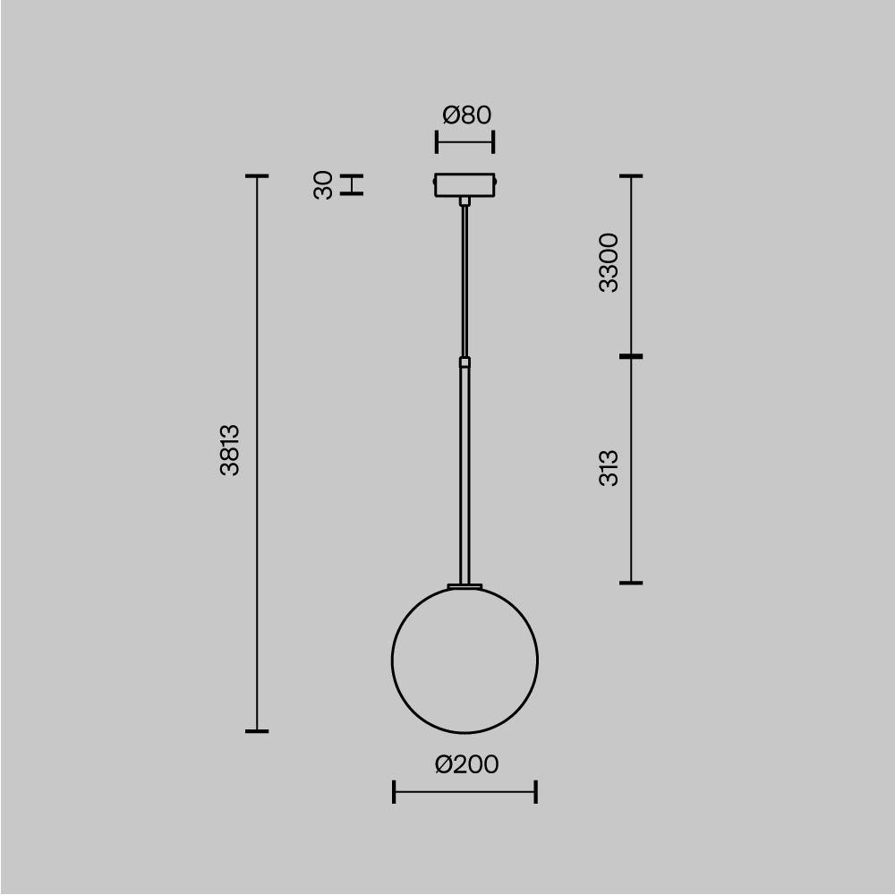 Подвесной светильник Maytoni MOD172PL-01B