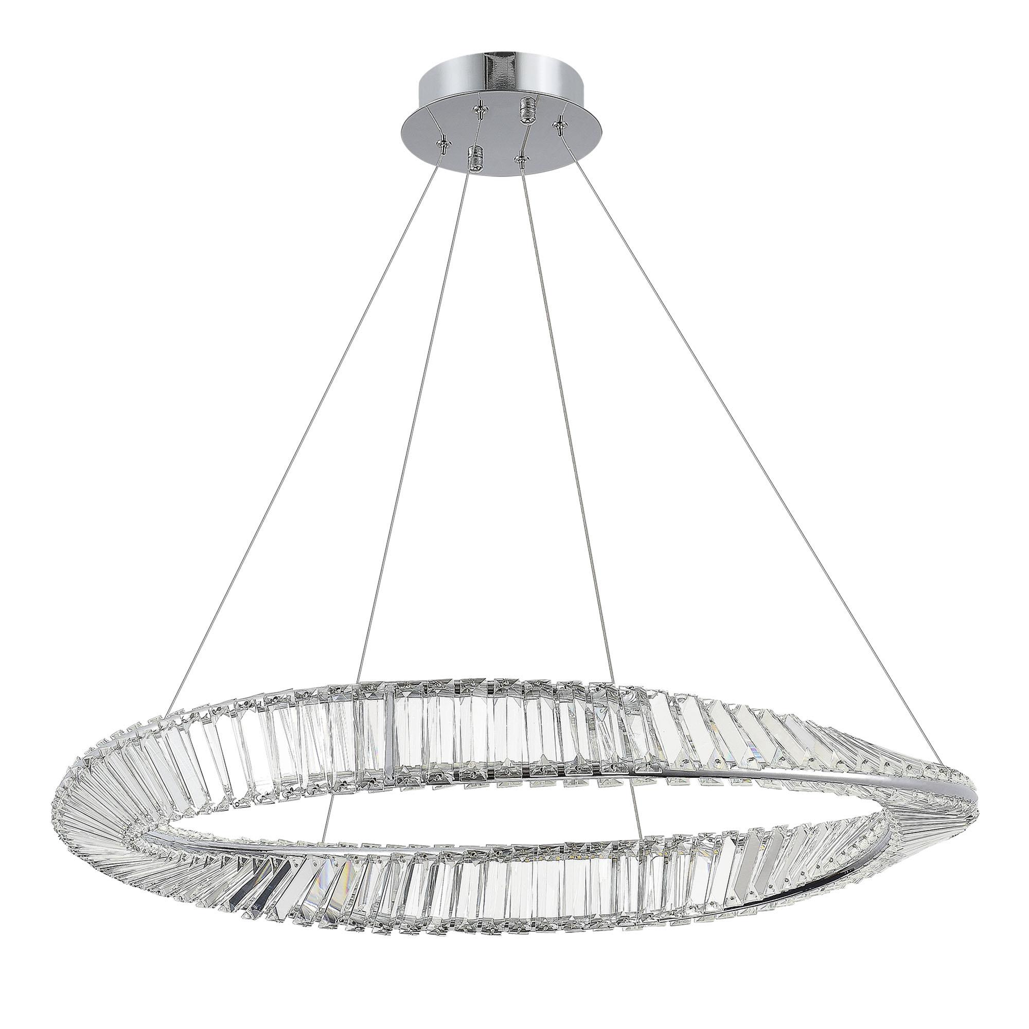 SL6204.111.01 Светильник подвесной ST-Luce Хром/Прозрачный LED 1*45W 4000K РИТОРТО