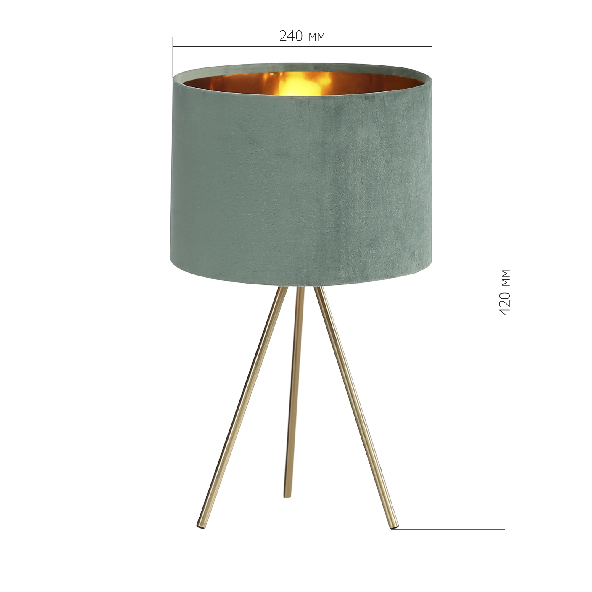 SL6242.704.01 Прикроватная лампа ST-Luce Золотистый/Зеленый E27 1*40W FUEGO