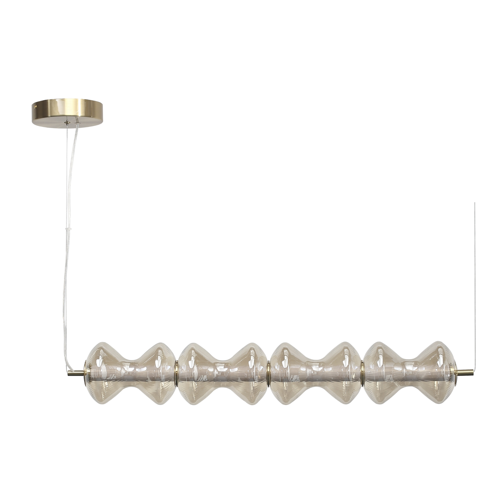 SL6136.223.01 Светильник подвесной ST-Luce золото/коньячный LED 1*22W 3000K СПАЙН