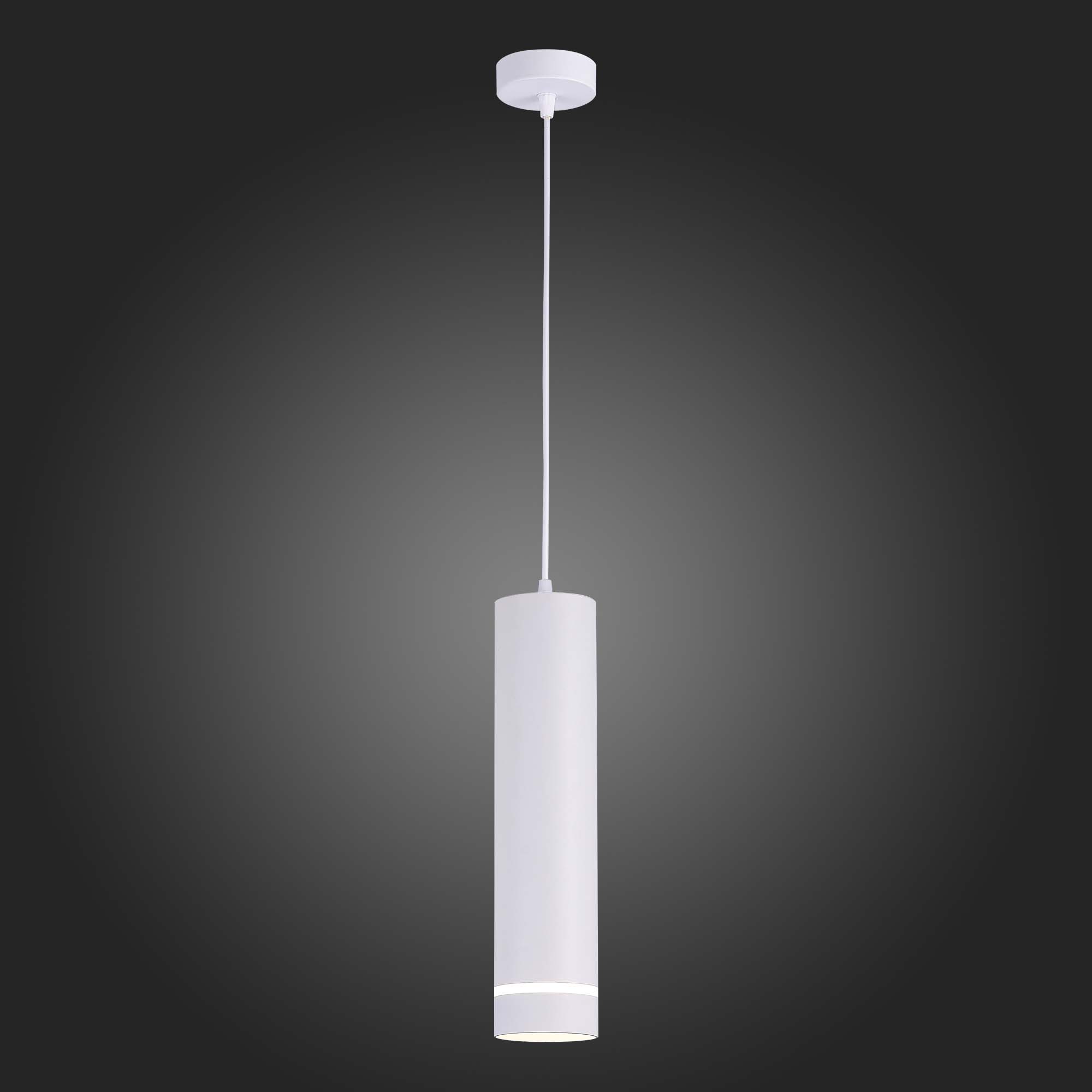 ST115.533.12 Светильник подвесной Белый LED 1*12W 3000K 936Lm Ra&gt;90 120° IP20 D80xH300 165-265V Подвесные светильники