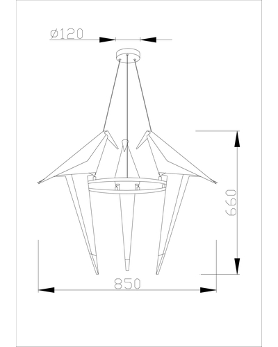 Подвесной светодиодный светильник Moderli V3071-3PL origami Birds 3*LED*6W