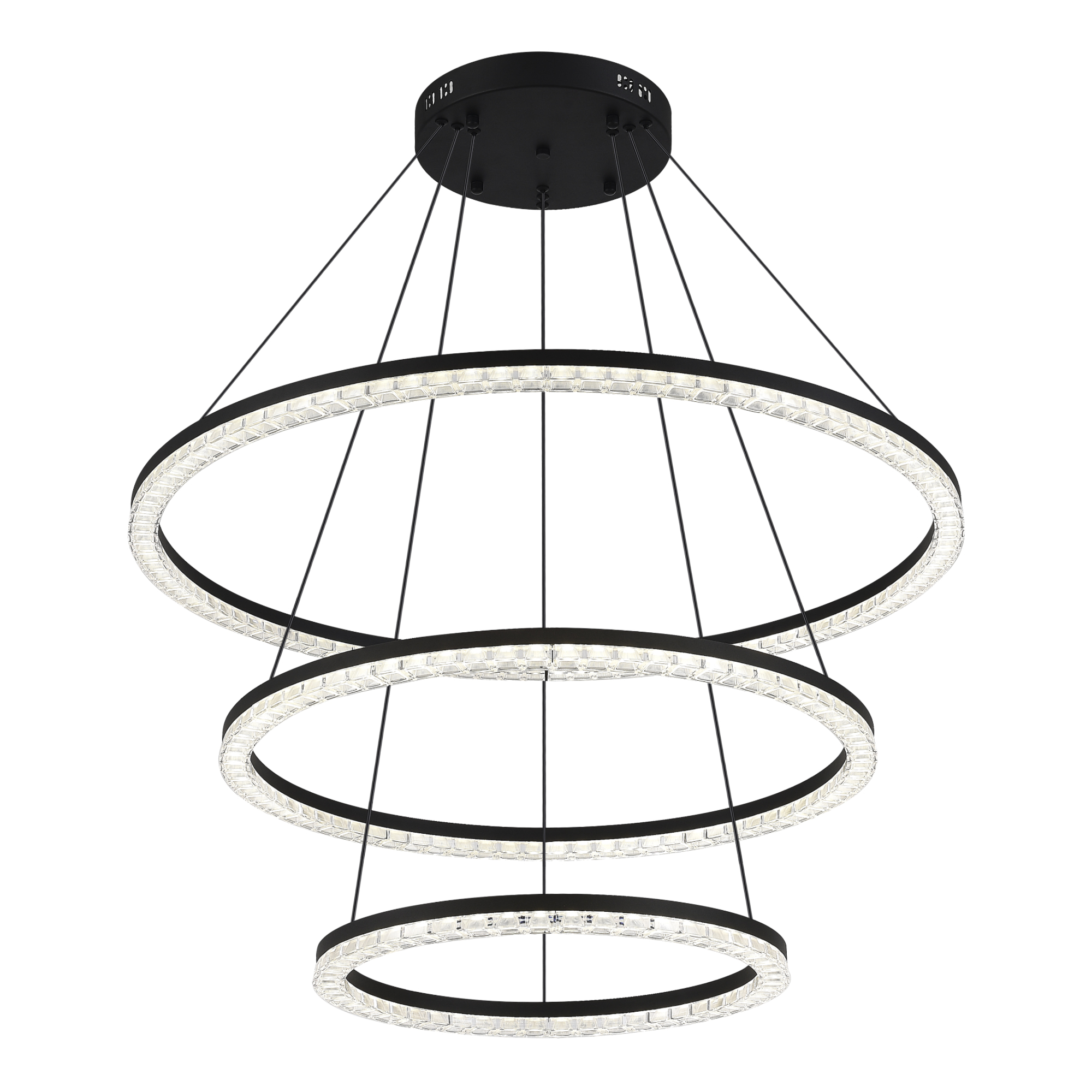 SL1018.403.03 Светильник подвесной ST-Luce черный/прозрачный LED 1*130W 4000K EUCLIDICS