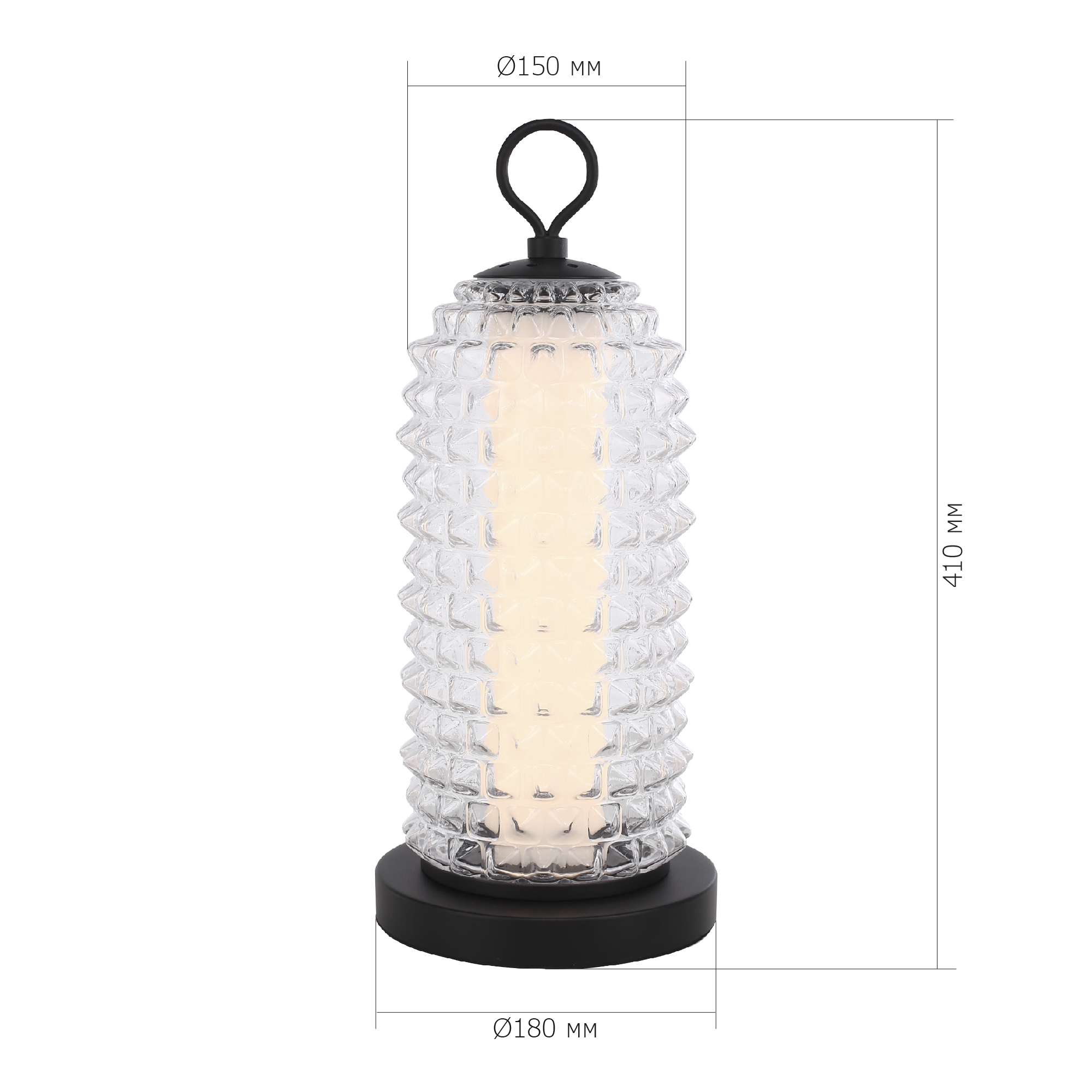 SL6144.404.01 Прикроватная лампа ST-Luce черный/прозрачный LED 1*12W 4000K SAGUARO