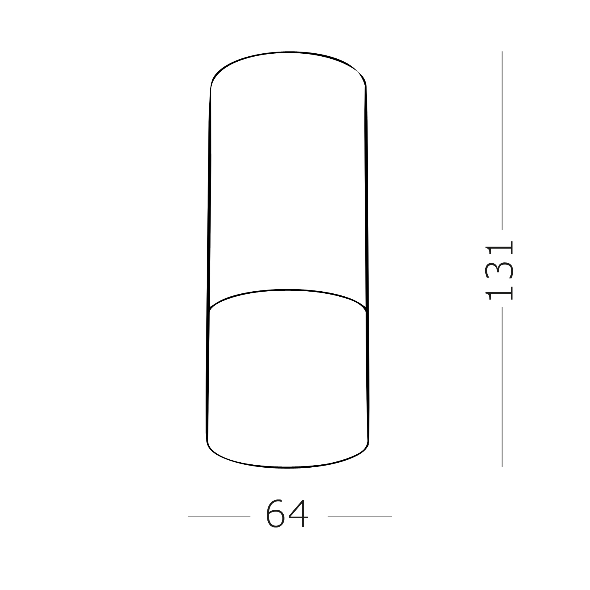 ST100.512.01 Светильник потолочный Белый GU10 1*50W IP20 D64xH131 220V Без ламп Накладные светильники