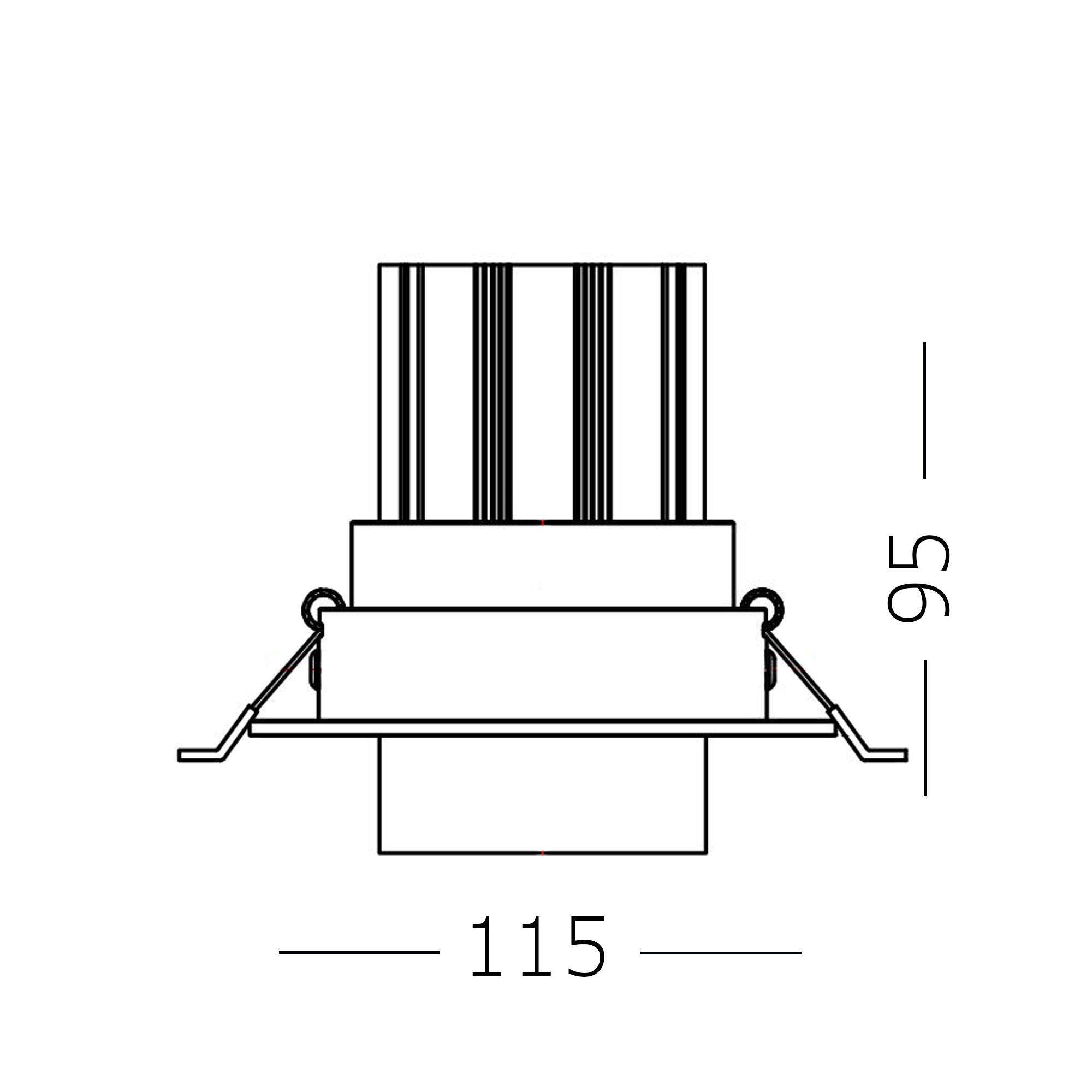 ST701.548.12 Св-к встр. Zoom Белый LED 1*12W 4000K 960Lm Ra90 15°-60° IP20 D115xH95 170-240V Встраиваемые светильники