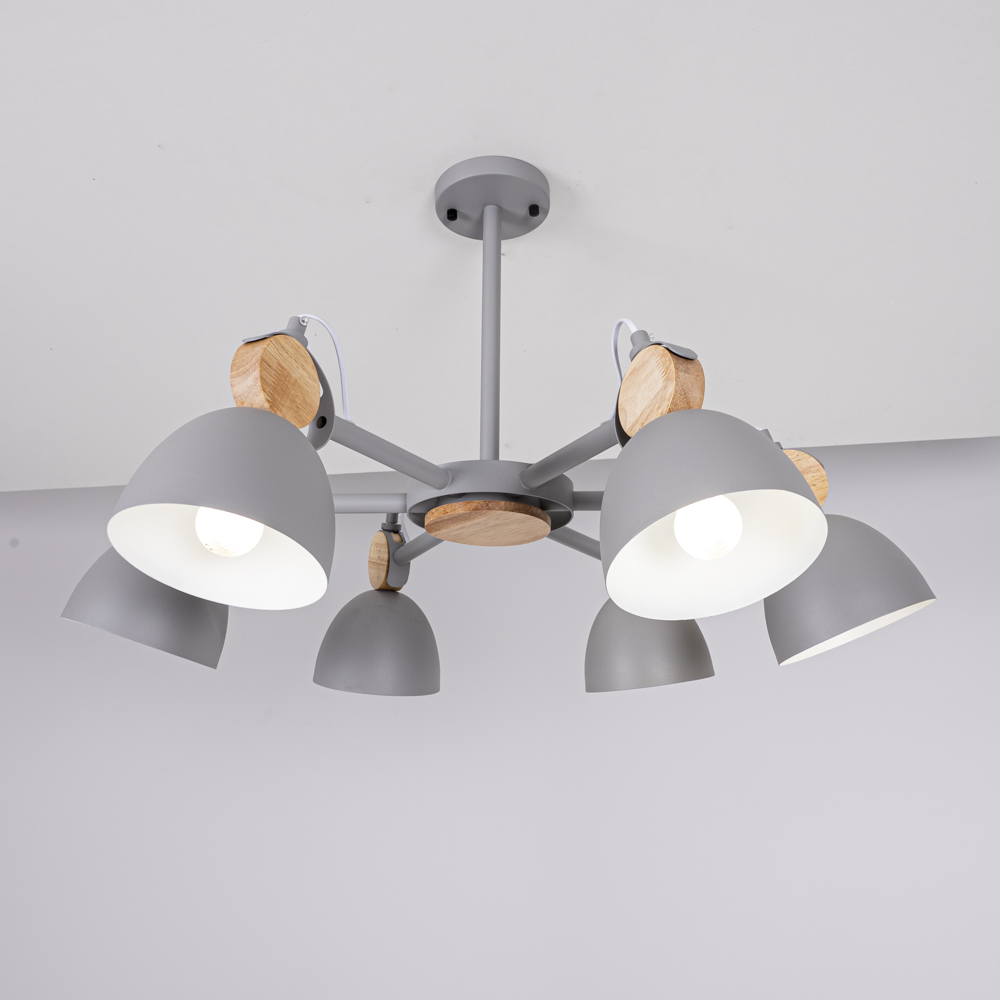 Люстра на штанге ROLLA 6 Gray 178069-26