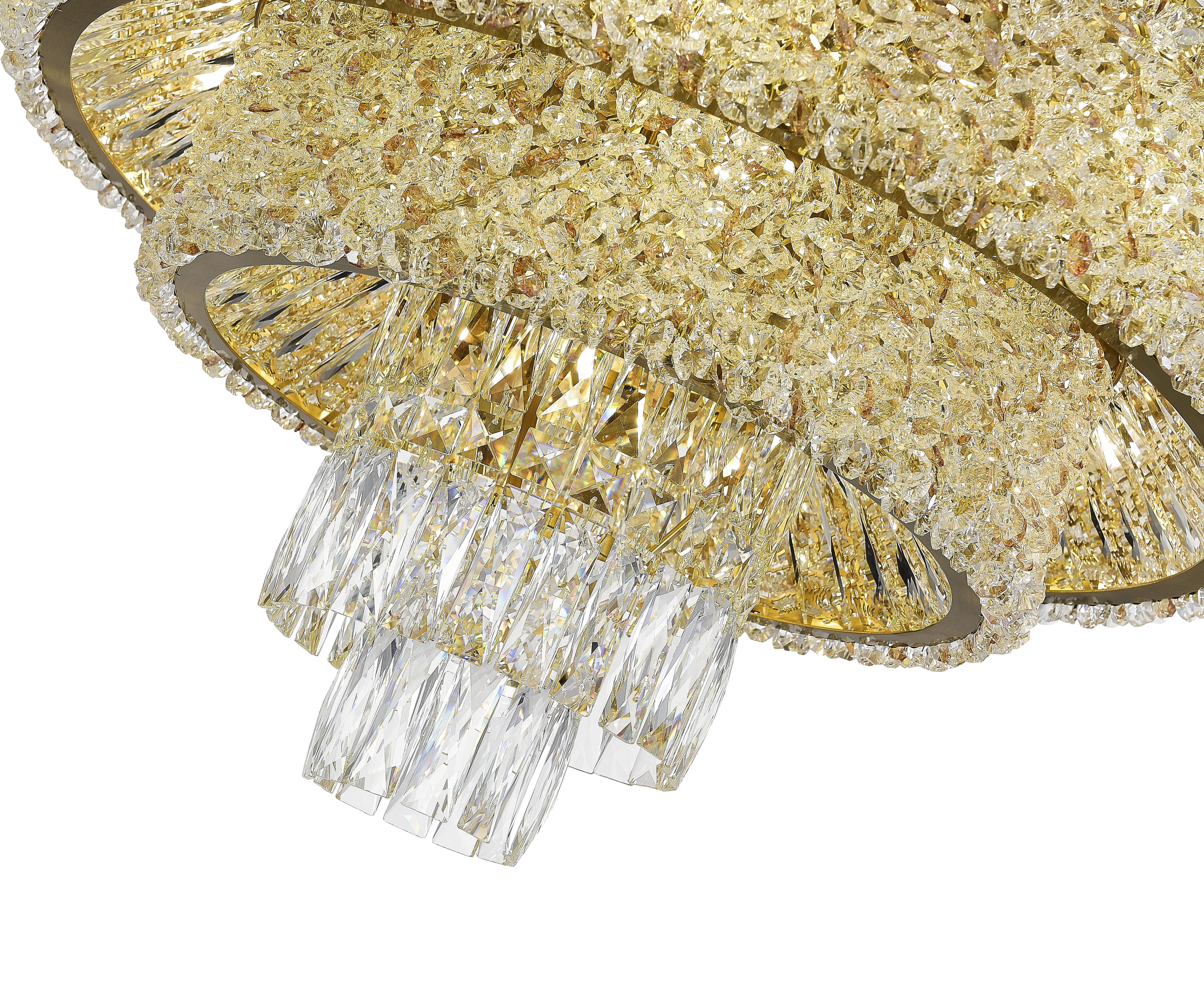 SL1637.302.16 Светильник потолочный ST-Luce Латунь/Прозрачный, Янтарный E14 16*60W SELINE