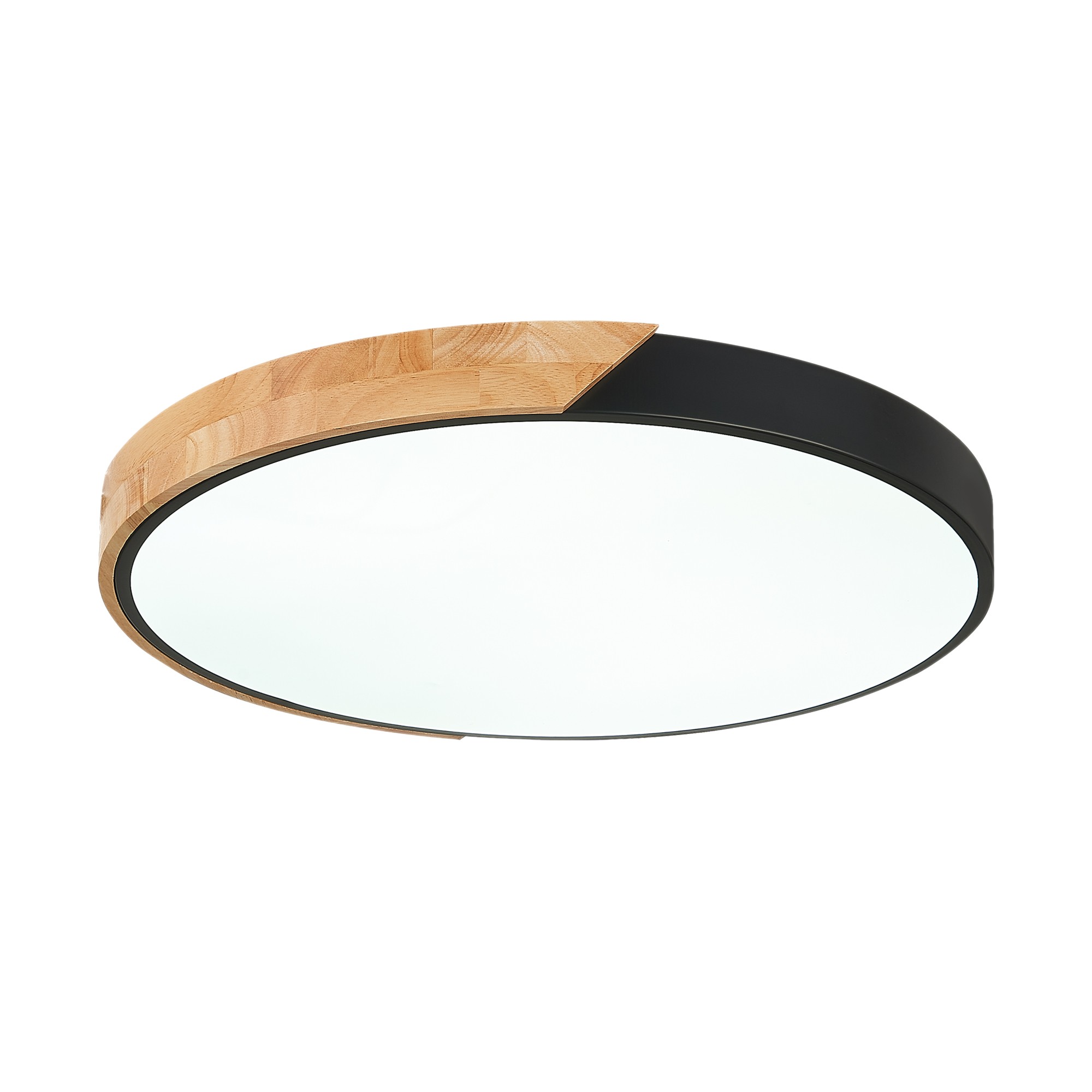 SLE200942-01 Светильник потолочный Черный, Светлое дерево/Белый LED 1*45W 3000K/4000K/6000K 2700Lm ФЕСТА