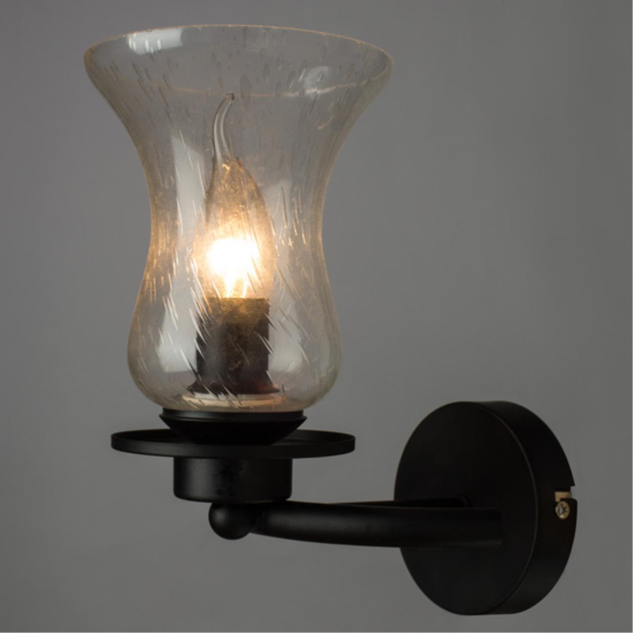 Бра Arte lamp A6586AP-1BK СВЕТИЛЬНИК НАСТЕННЫЙ
