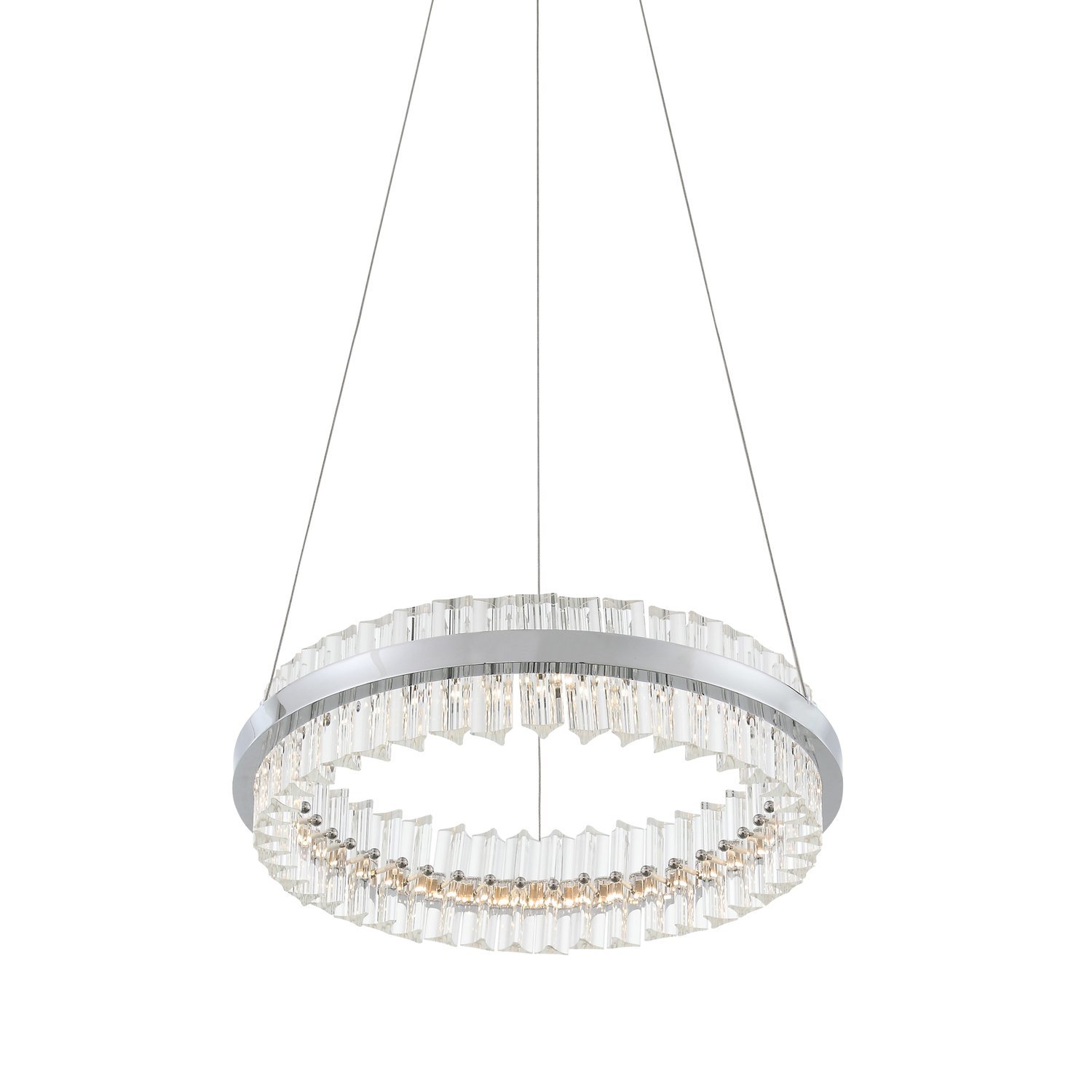 SL383.103.01 Светильник подвесной ST-Luce Хром/Хром, Прозрачный LED 1*34W 3000K КЕРИО