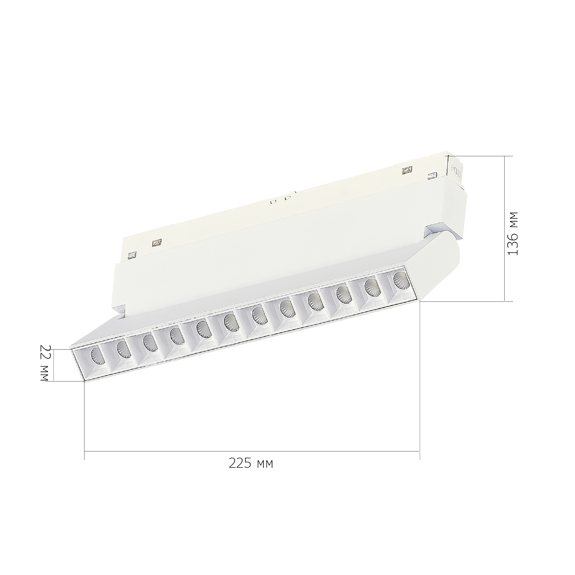 ST372.506.12 Магнитный трековый светильник SMART Белый LED 1*12W 2700K-6500K 1 080Lm Ra90 36° IP20 L СКАЙЛАЙН 48V