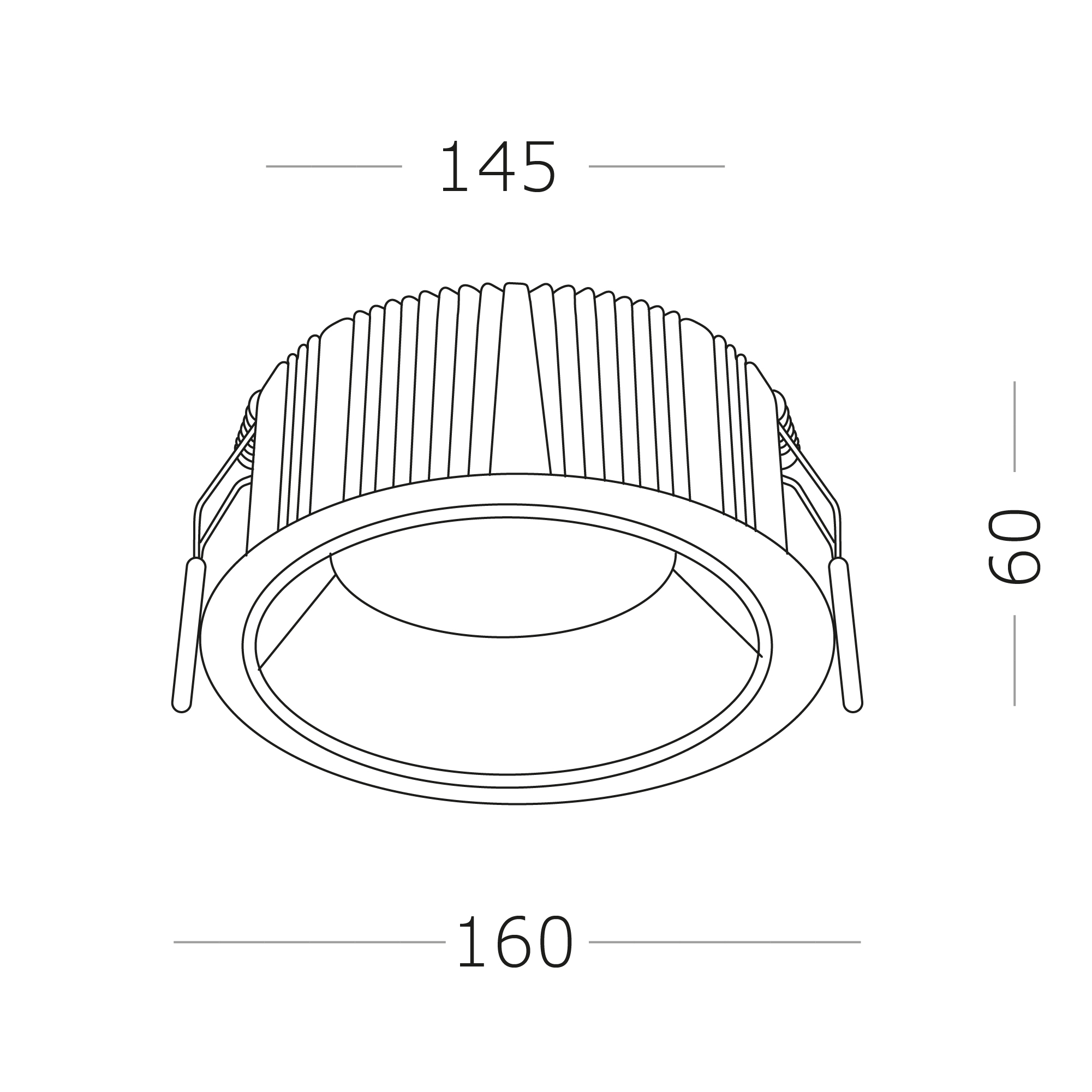 ST755.448.18 Св-к встр. Черный LED 1*18W 4000K 1 620Lm Ra80 120° IP20 D160xH60 100-240V Встраиваемые светильники