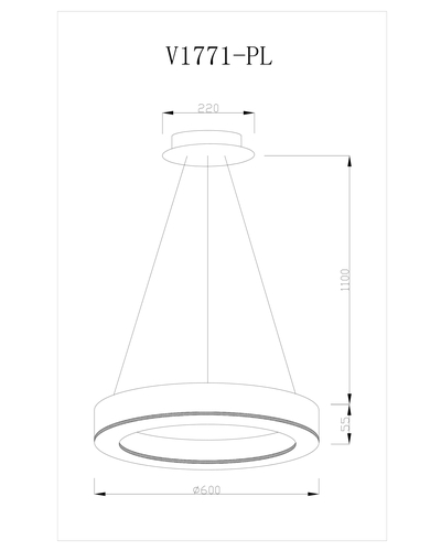 Светодиодная подвесная люстра Moderli V1771-PL Viso LED*76W