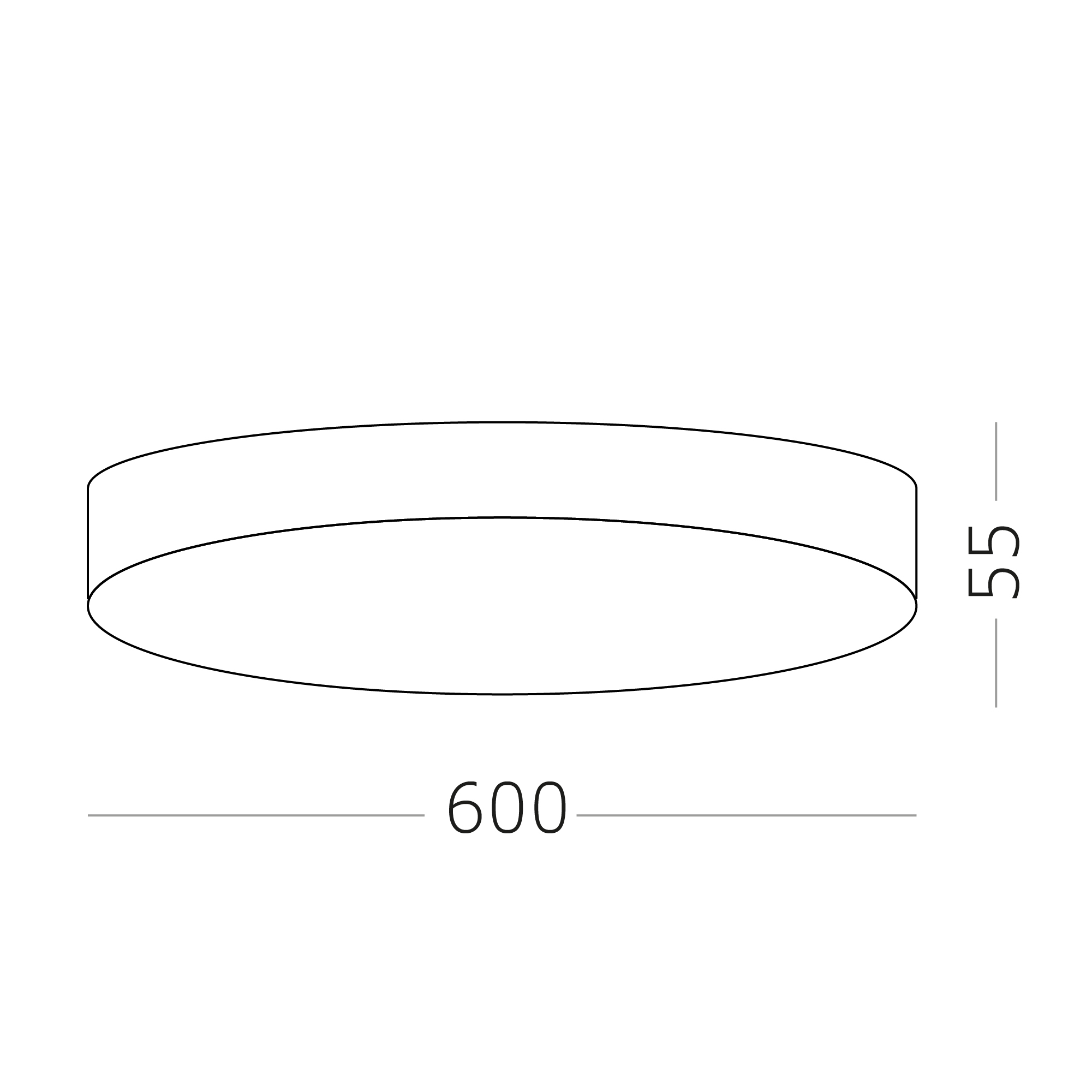 ST606.532.96 Светильник потолочный Белый LED 1*96W 3000K 8 640Lm Ra>85 120° IP20 D600xH55 185-265V Накладные светильники