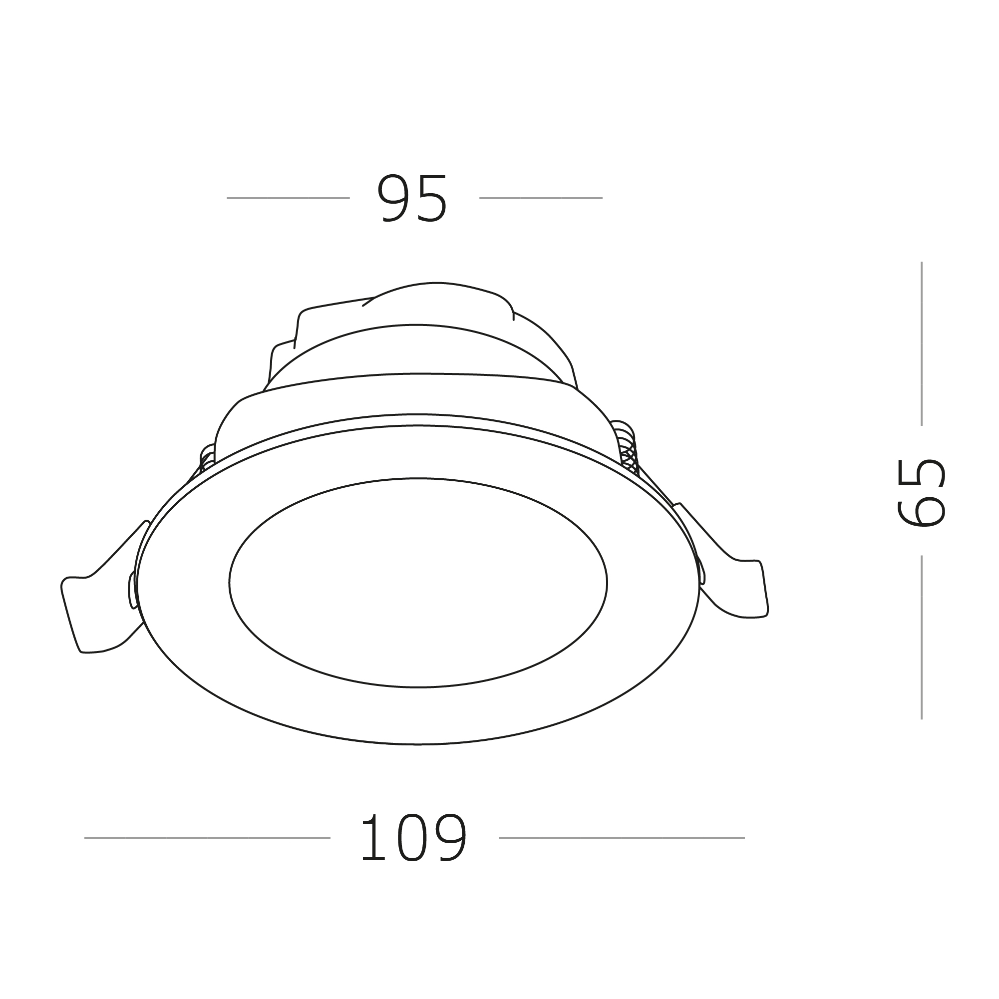 ST211.538.10.36 Св-к встр. Белый LED 1*10W 3000K 750Lm Ra80 36° IP20 D106xH60 220-240V Встраиваемые светильники